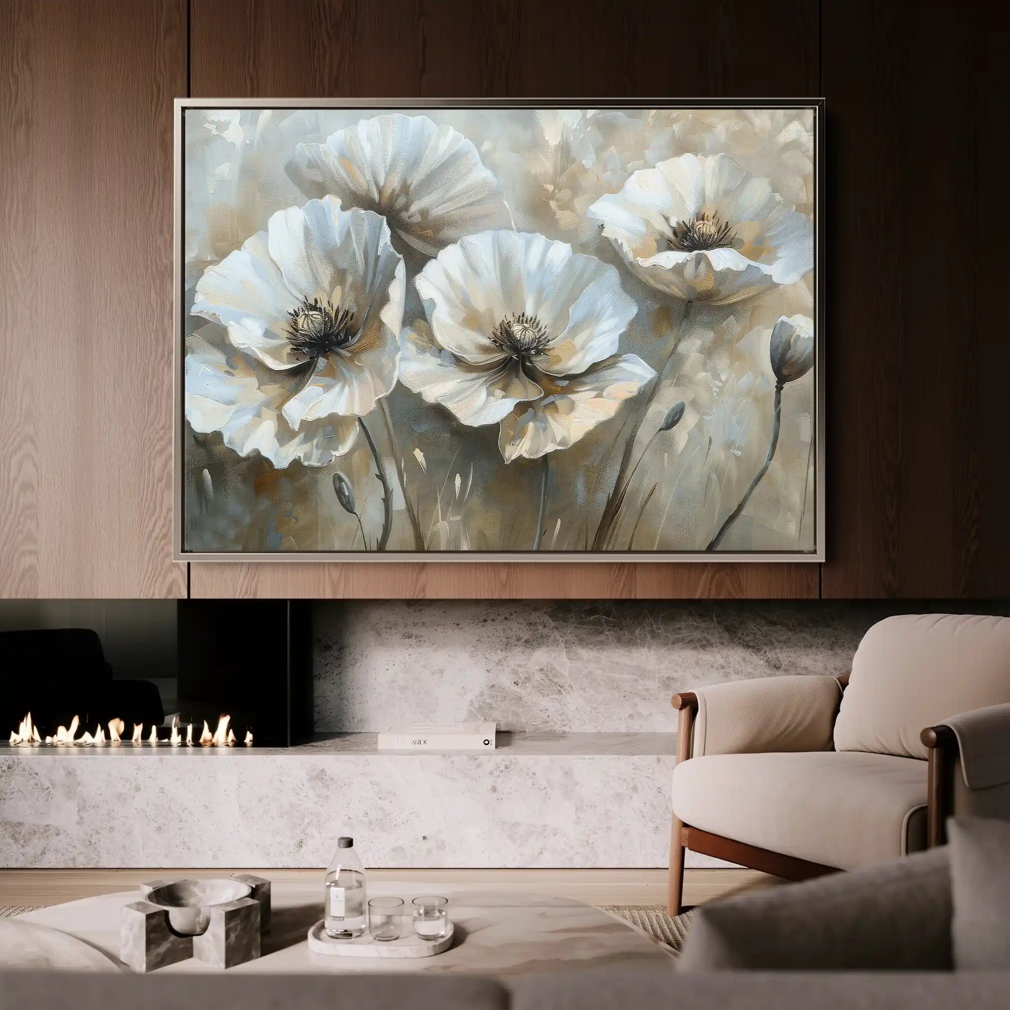 Floral Canvas Wall Art WAD053-F 90 x 60 cm / Stretched on hidden frame
