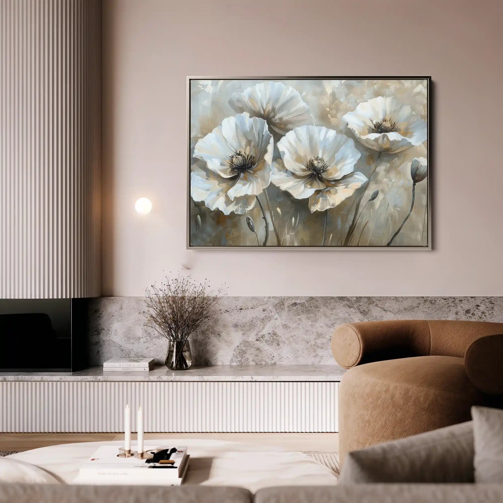 Floral Canvas Wall Art WAD053-F 90 x 60 cm / Stretched on hidden frame