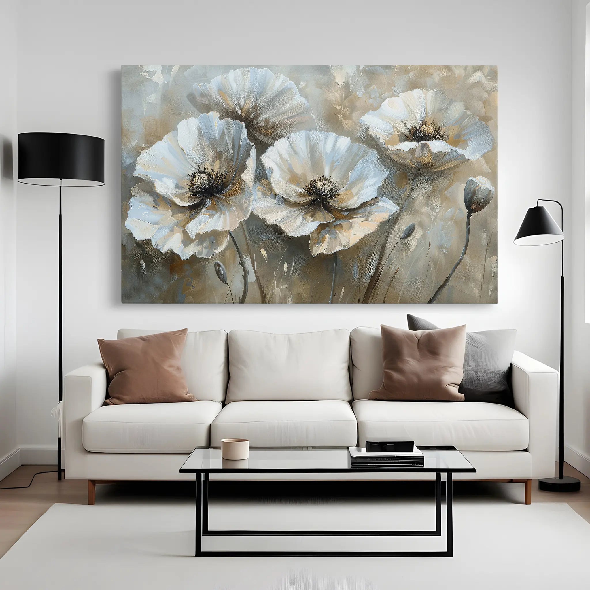 Floral Canvas Wall Art WAD053-F 90 x 60 cm / Stretched on hidden frame