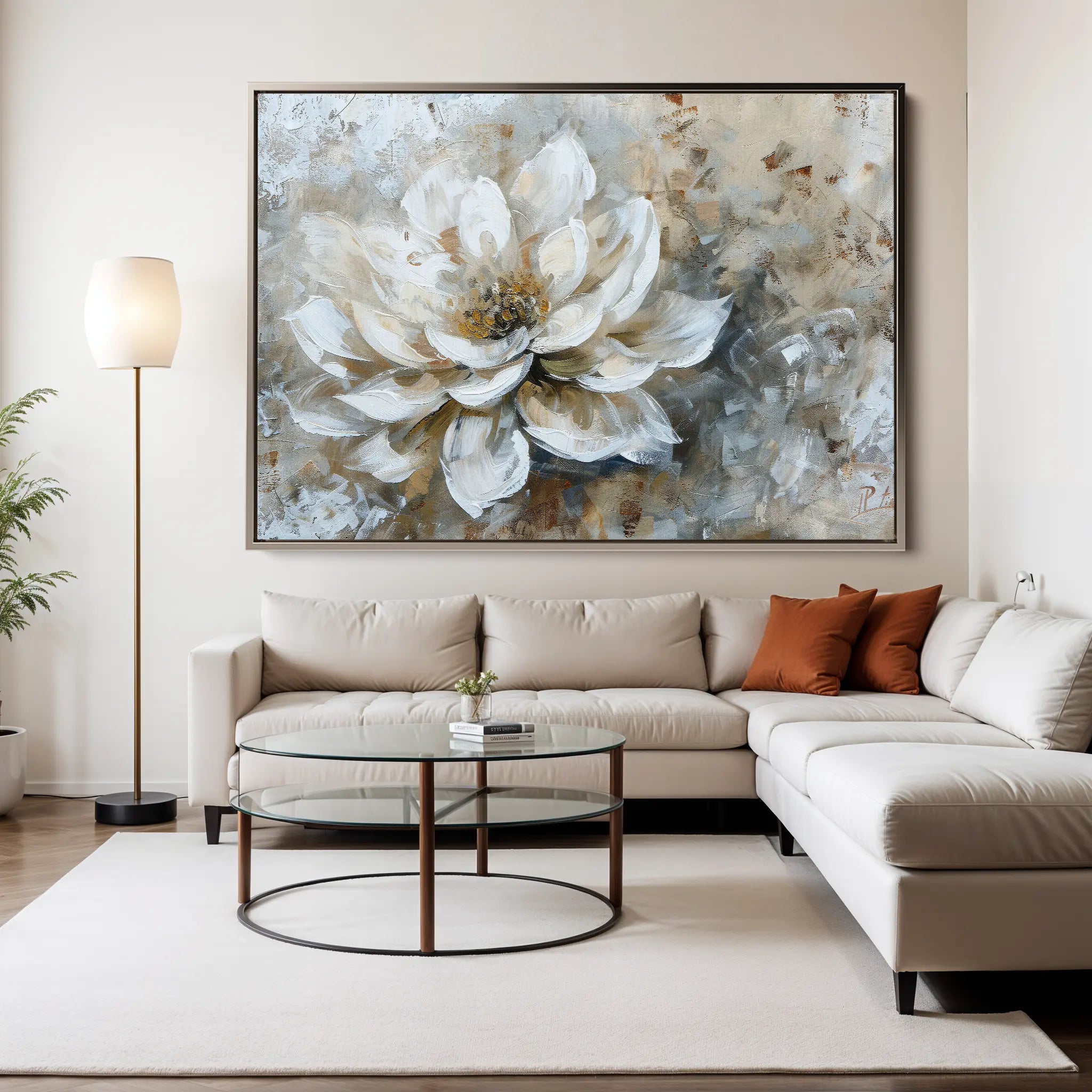 Floral Canvas Wall Art WAD054-F 90 x 60 cm / Stretched on hidden frame