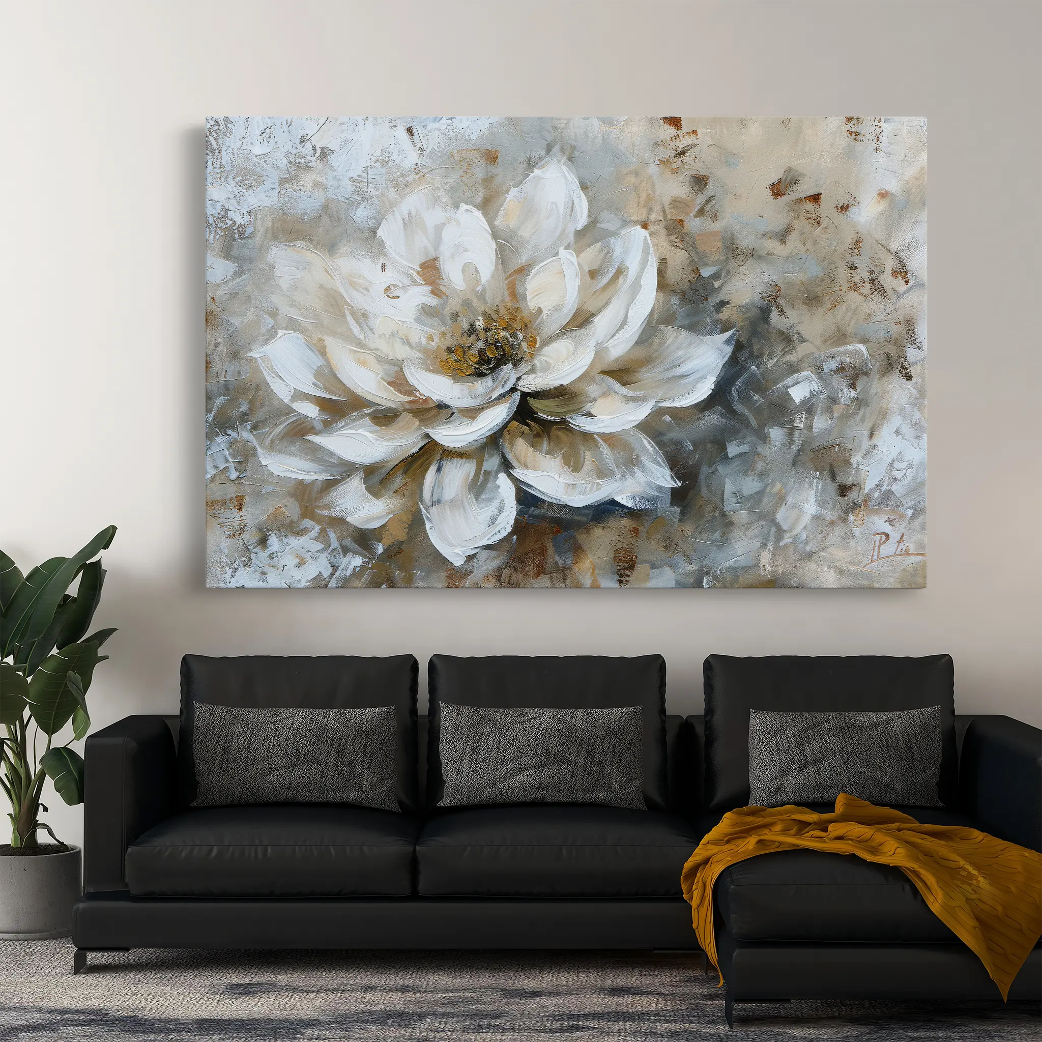 Floral Canvas Wall Art WAD054-F 90 x 60 cm / Stretched on hidden frame