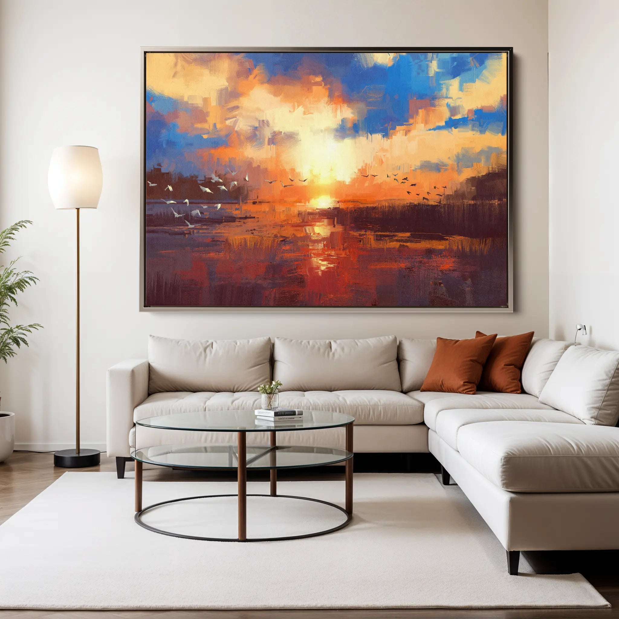 Landscape Canvas Wall Art WAD054-L 90 x 60 cm / Stretched on hidden frame