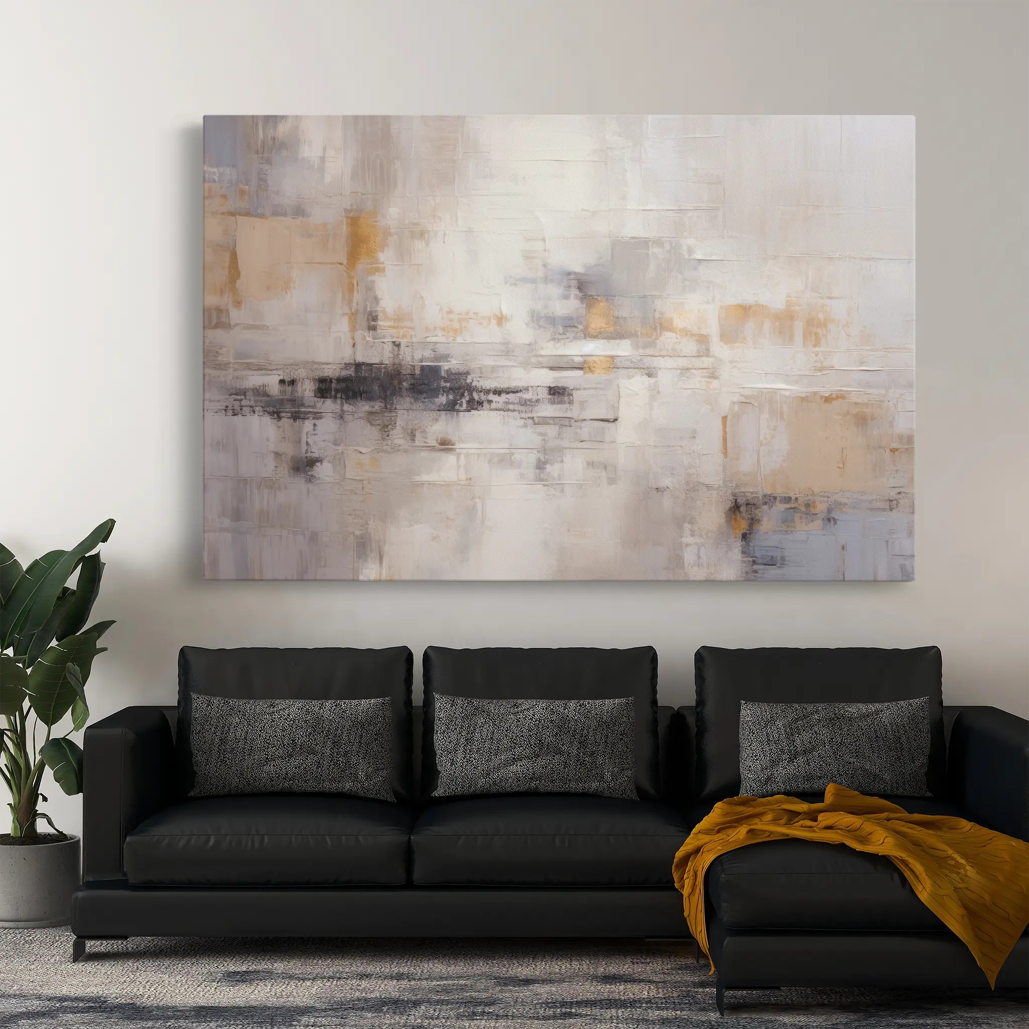 Abstract Canvas Wall Art WAD055-A 90 x 60 cm / Stretched on hidden frame