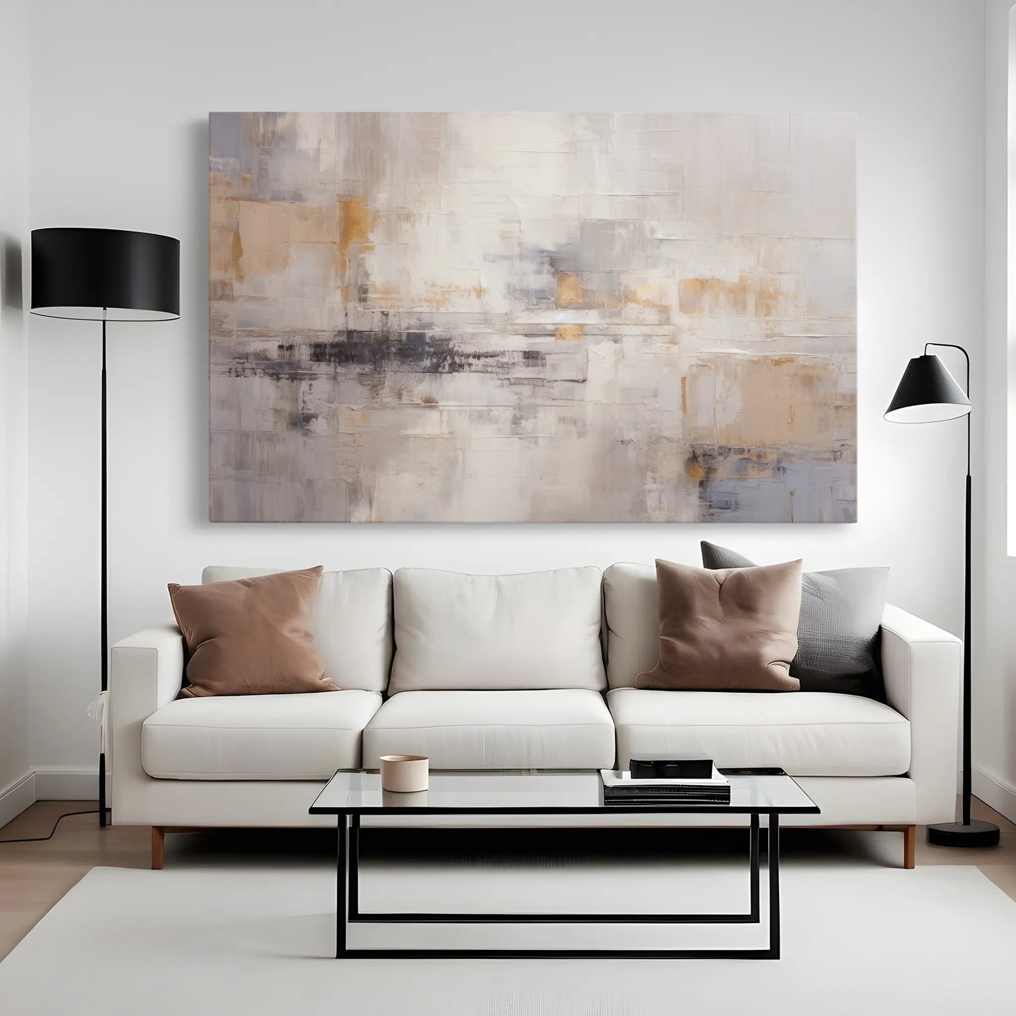 Abstract Canvas Wall Art WAD055-A 90 x 60 cm / Stretched on hidden frame