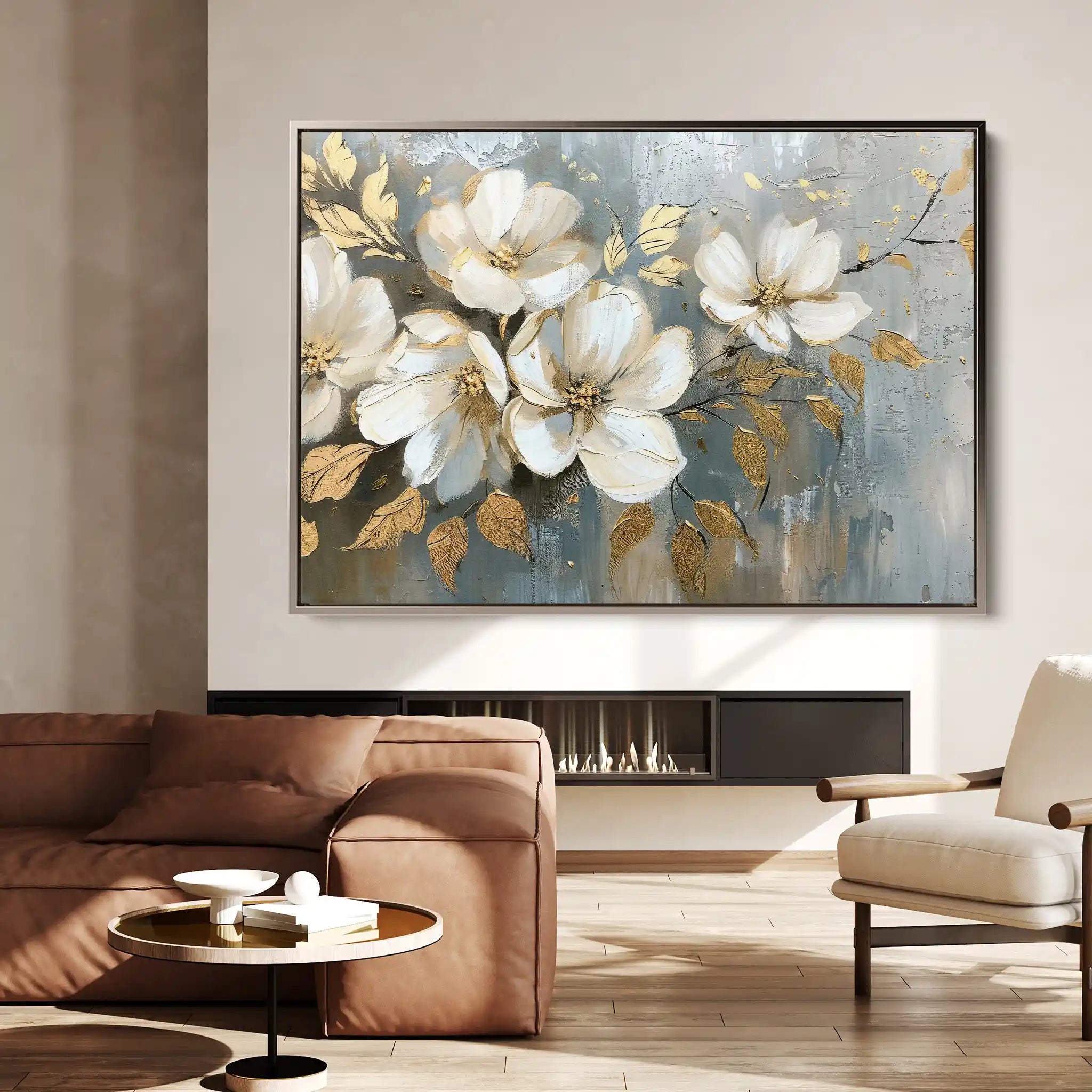 Floral Canvas Wall Art WAD055-F 90 x 60 cm / Stretched on hidden frame