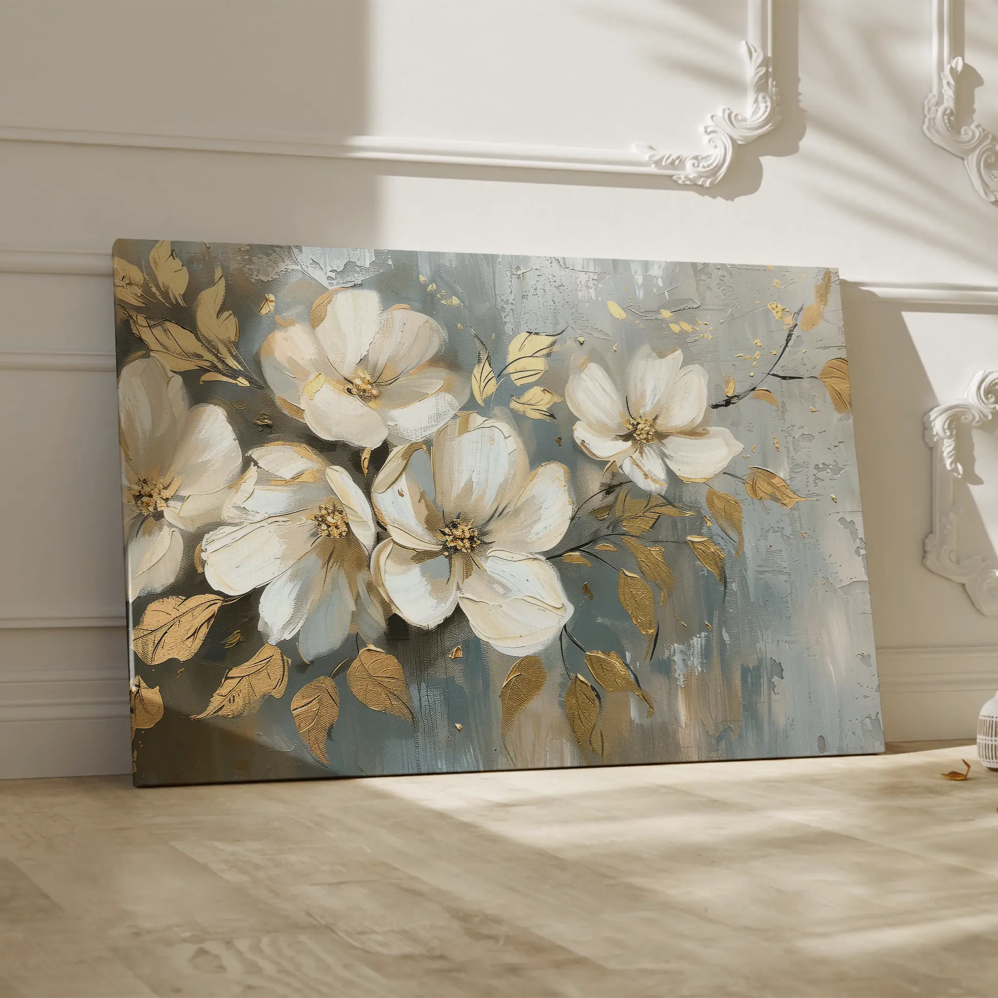 Floral Canvas Wall Art WAD055-F 90 x 60 cm / Stretched on hidden frame