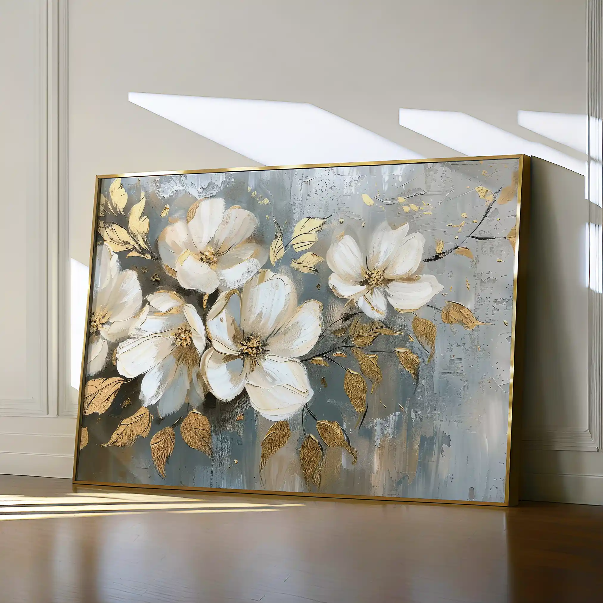 Floral Canvas Wall Art WAD055-F 90 x 60 cm / Stretched on hidden frame