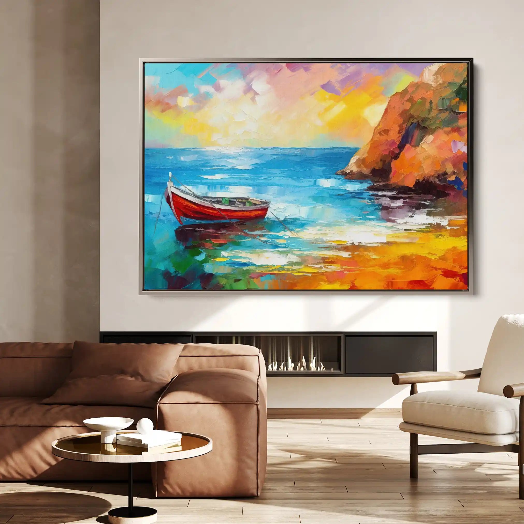 Landscape 055 Canvas Art 90 x 60 cm / Stretched on hidden frame