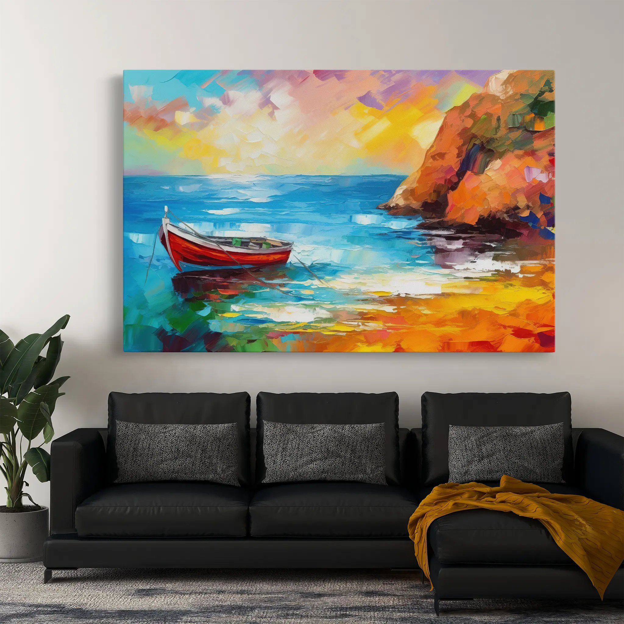 Landscape Canvas Wall Art WAD055-L 90 x 60 cm / Stretched on hidden frame