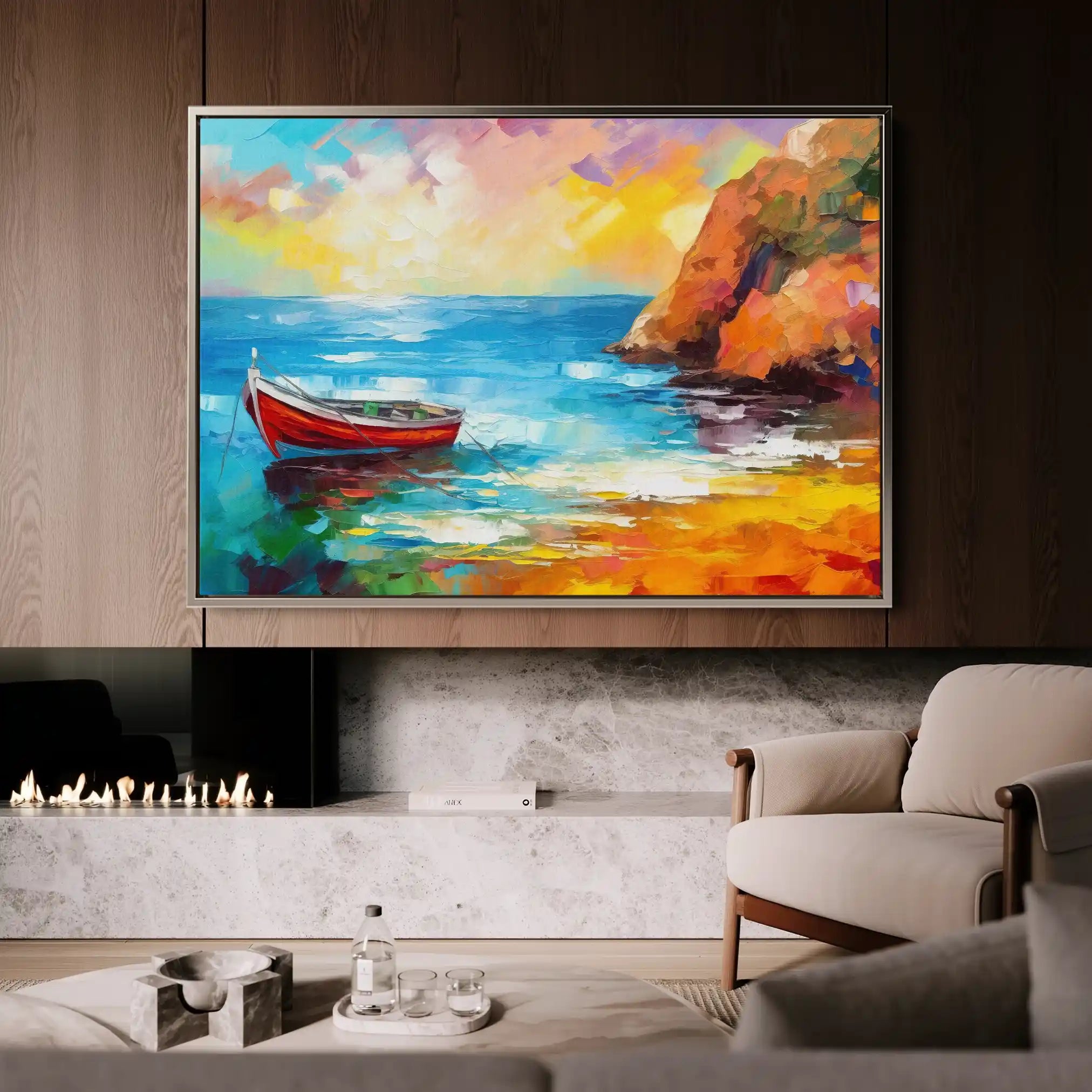 Landscape 055 Canvas Art 90 x 60 cm / Stretched on hidden frame