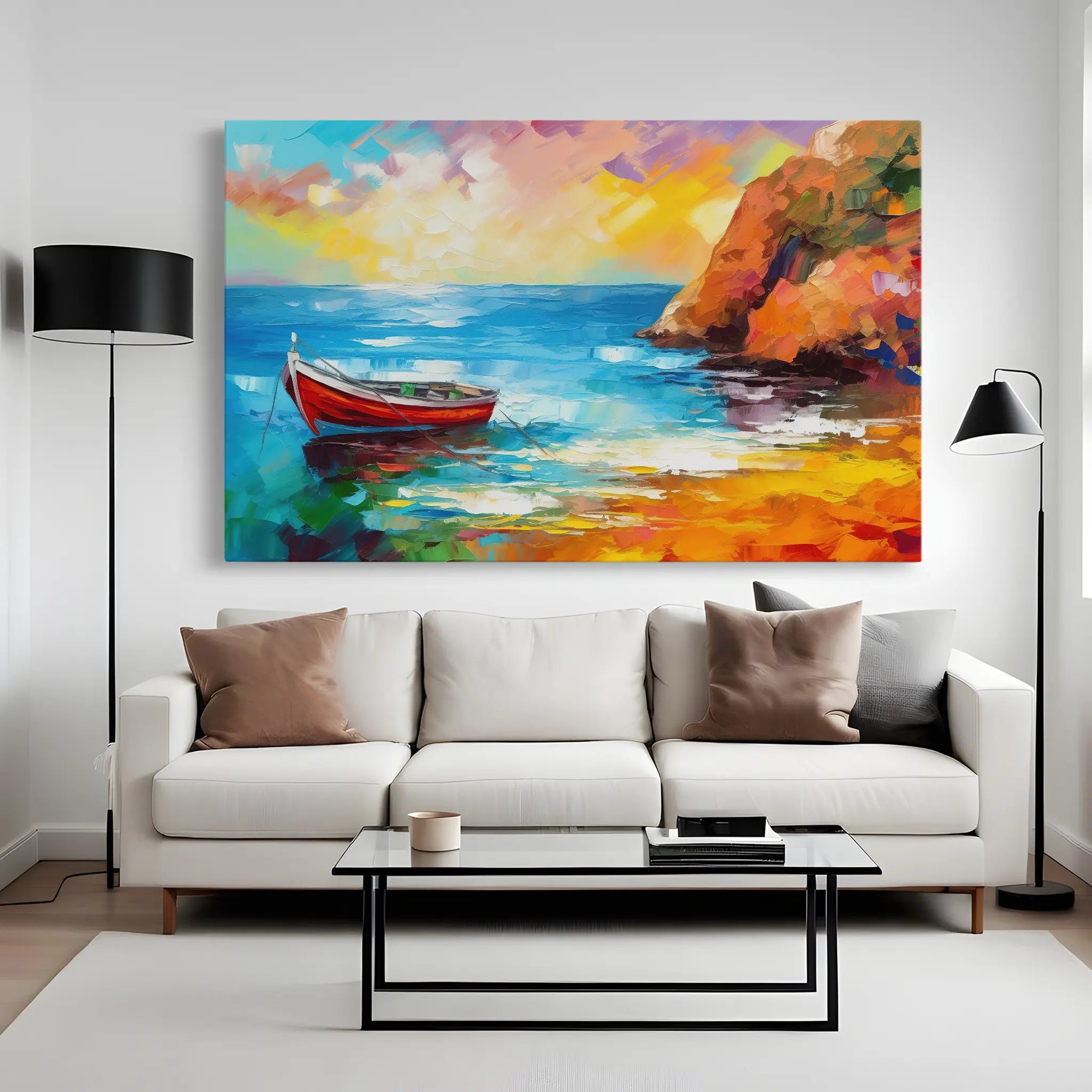 Landscape Canvas Wall Art WAD055-L 90 x 60 cm / Stretched on hidden frame