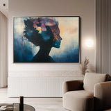 Portrait 055 Canvas Art 90 x 60 cm / Stretched on hidden frame