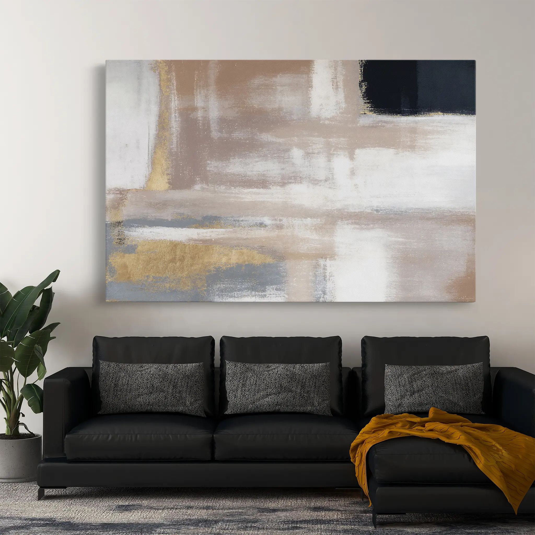 Abstract Canvas Wall Art WAD056-A 90 x 60 cm / Stretched on hidden frame