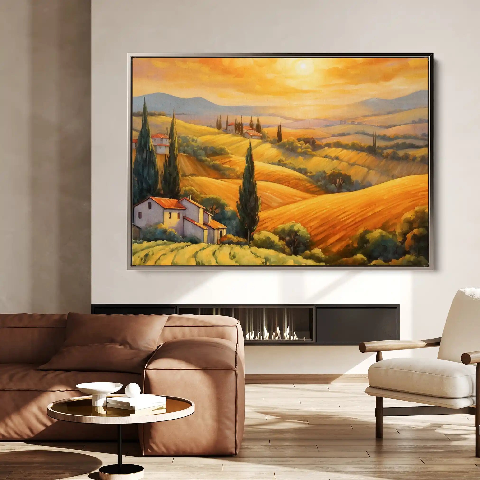 Landscape 056 Canvas Art 90 x 60 cm / Stretched on hidden frame
