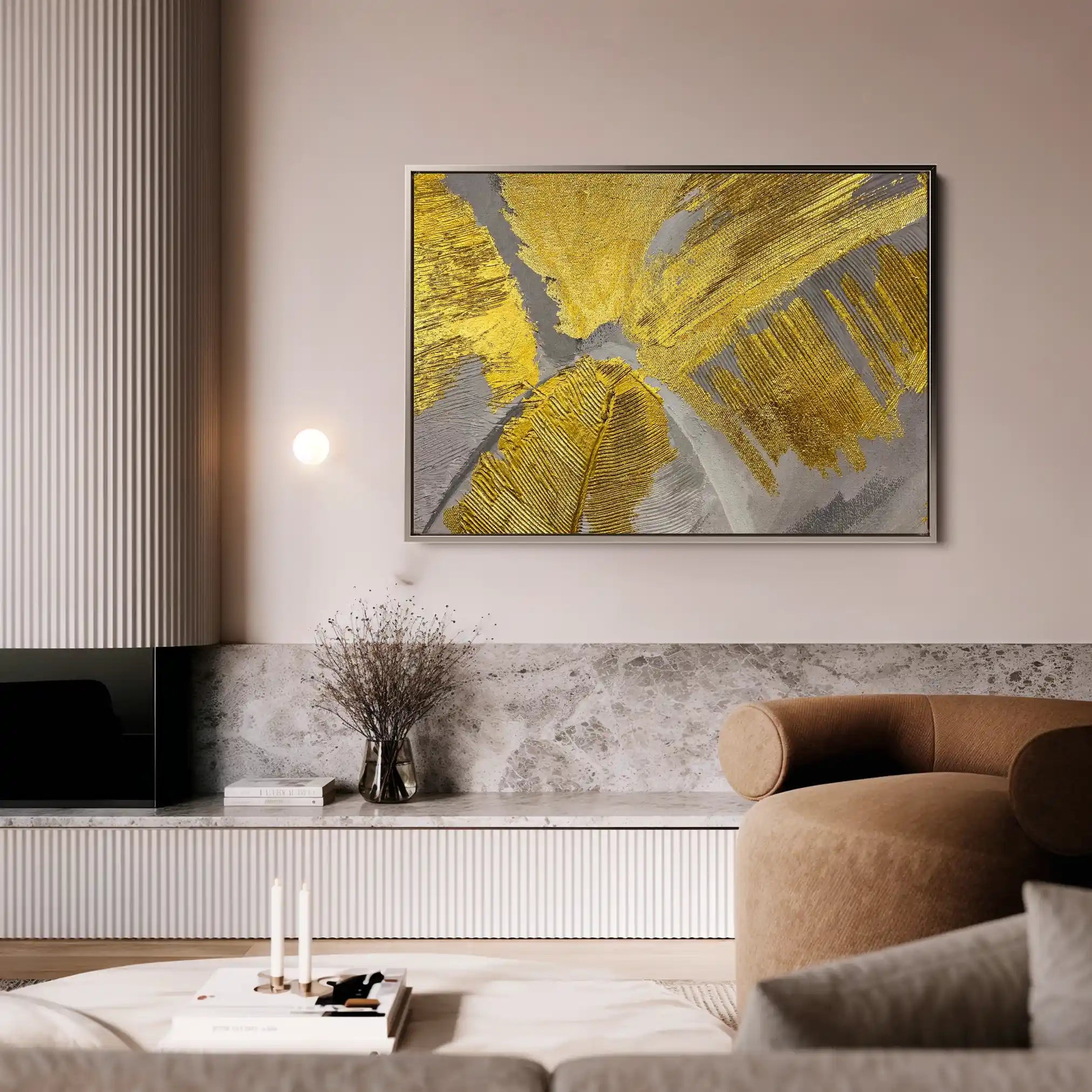 Floral Canvas Wall Art WAD057-F 90 x 60 cm / Stretched on hidden frame