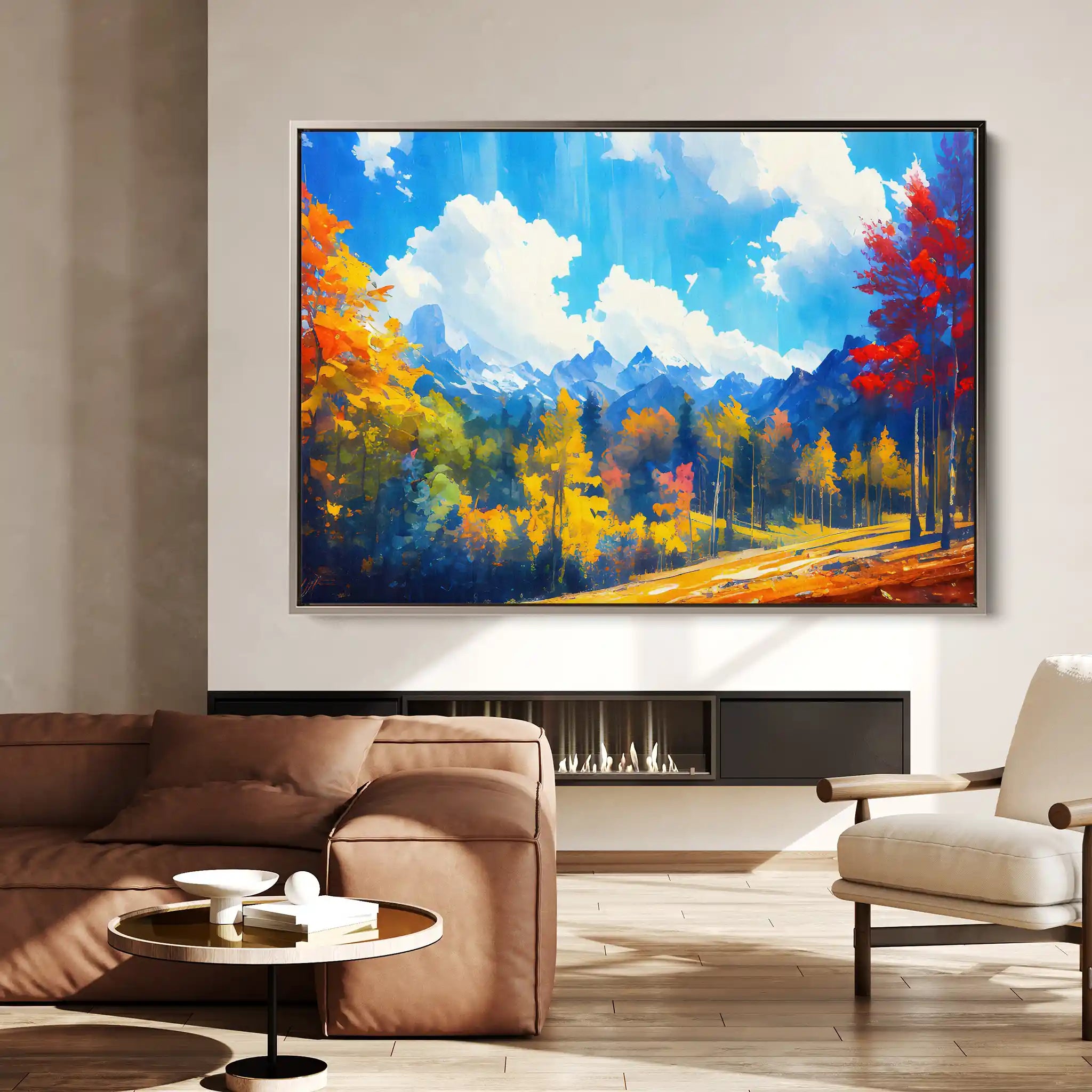 Landscape 057 Canvas Art 90 x 60 cm / Stretched on hidden frame