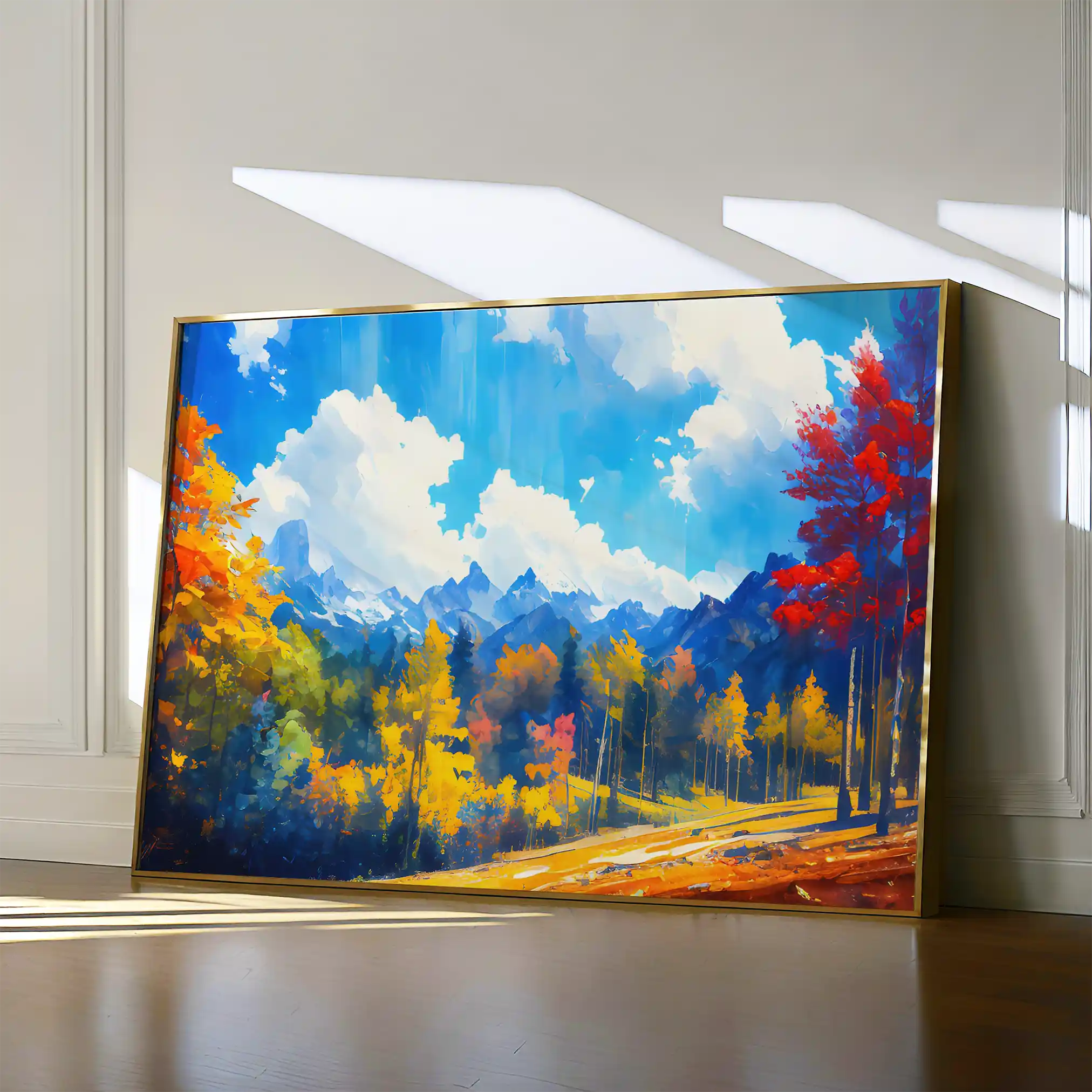 Landscape 057 Canvas Art 90 x 60 cm / Stretched on hidden frame