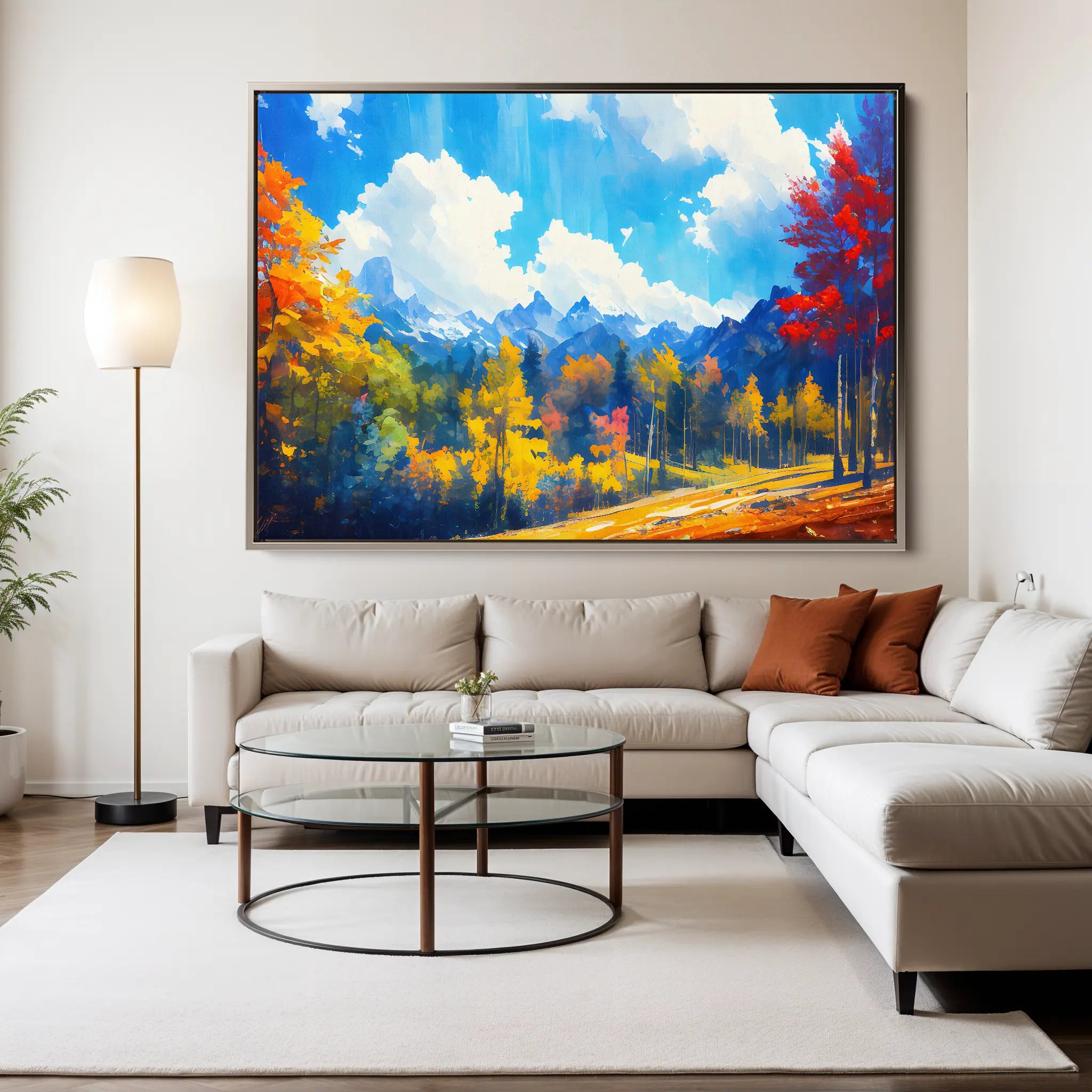 Landscape Canvas Wall Art WAD057-L 90 x 60 cm / Stretched on hidden frame