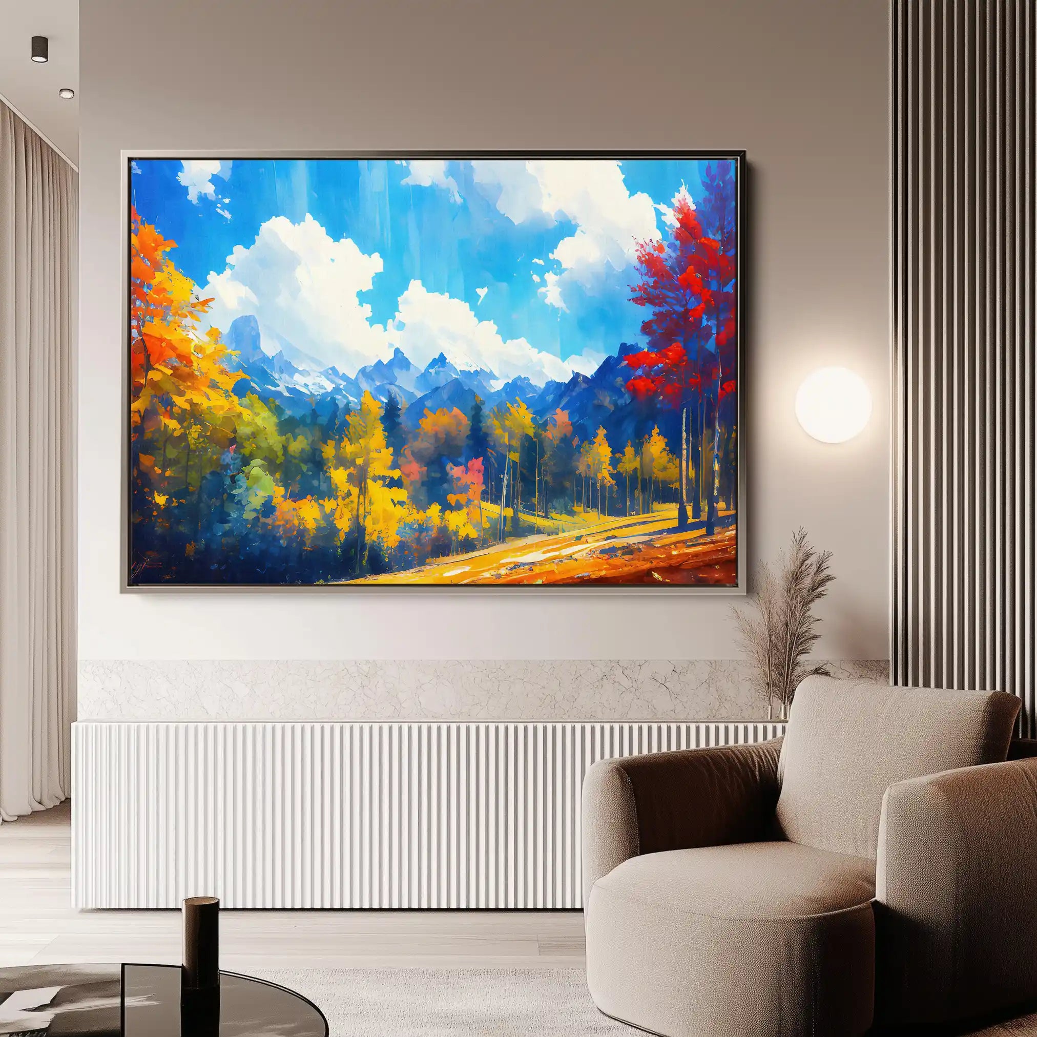Landscape 057 Canvas Art 90 x 60 cm / Stretched on hidden frame