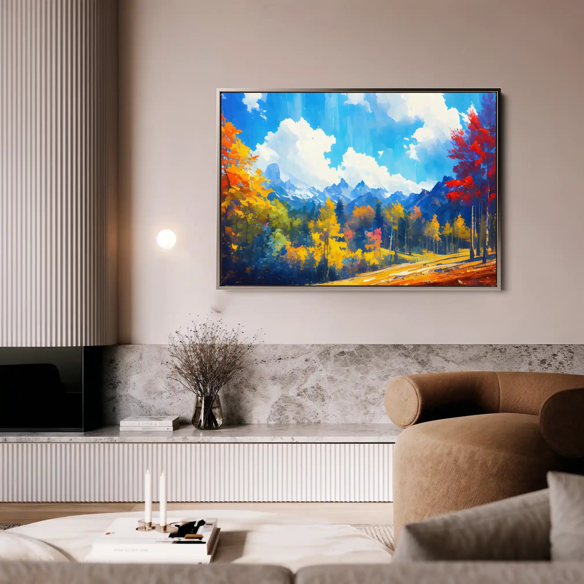 Landscape 057 Canvas Art 90 x 60 cm / Stretched on hidden frame