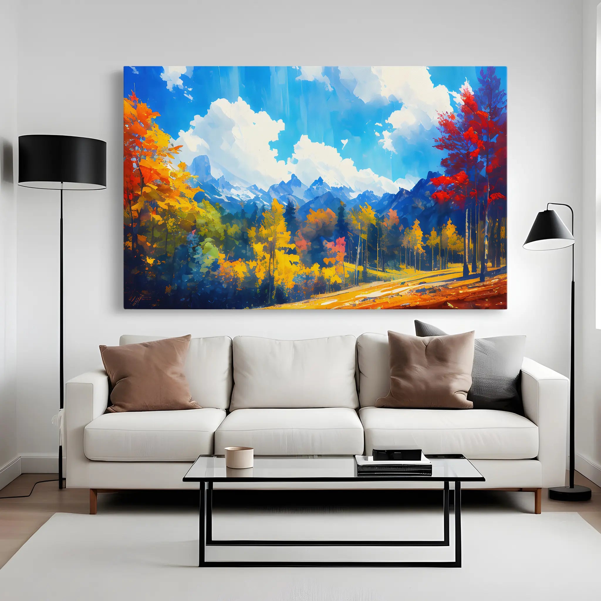 Landscape Canvas Wall Art WAD057-L 90 x 60 cm / Stretched on hidden frame