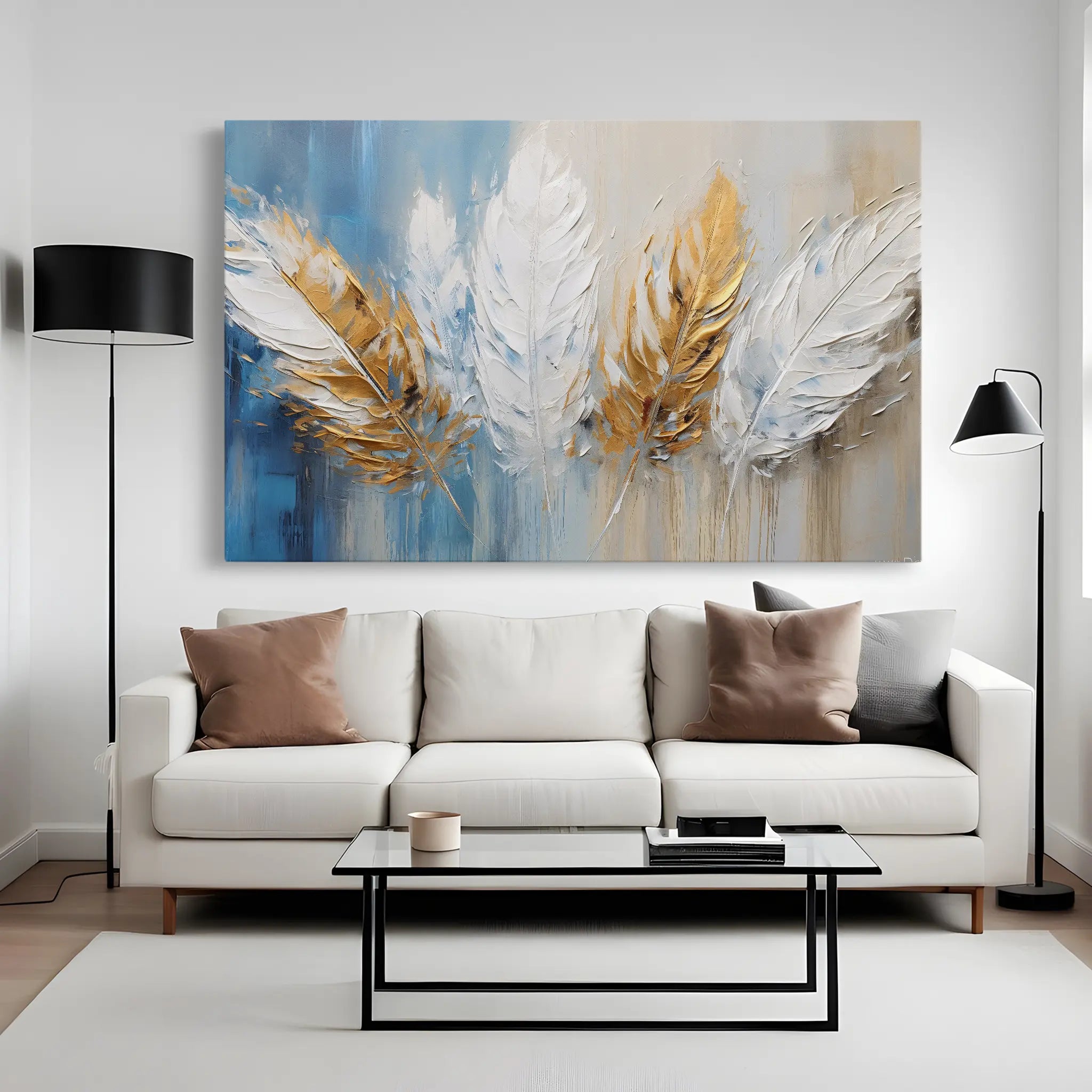 Abstract Canvas Wall Art WAD058-A 90 x 60 cm / Stretched on hidden frame