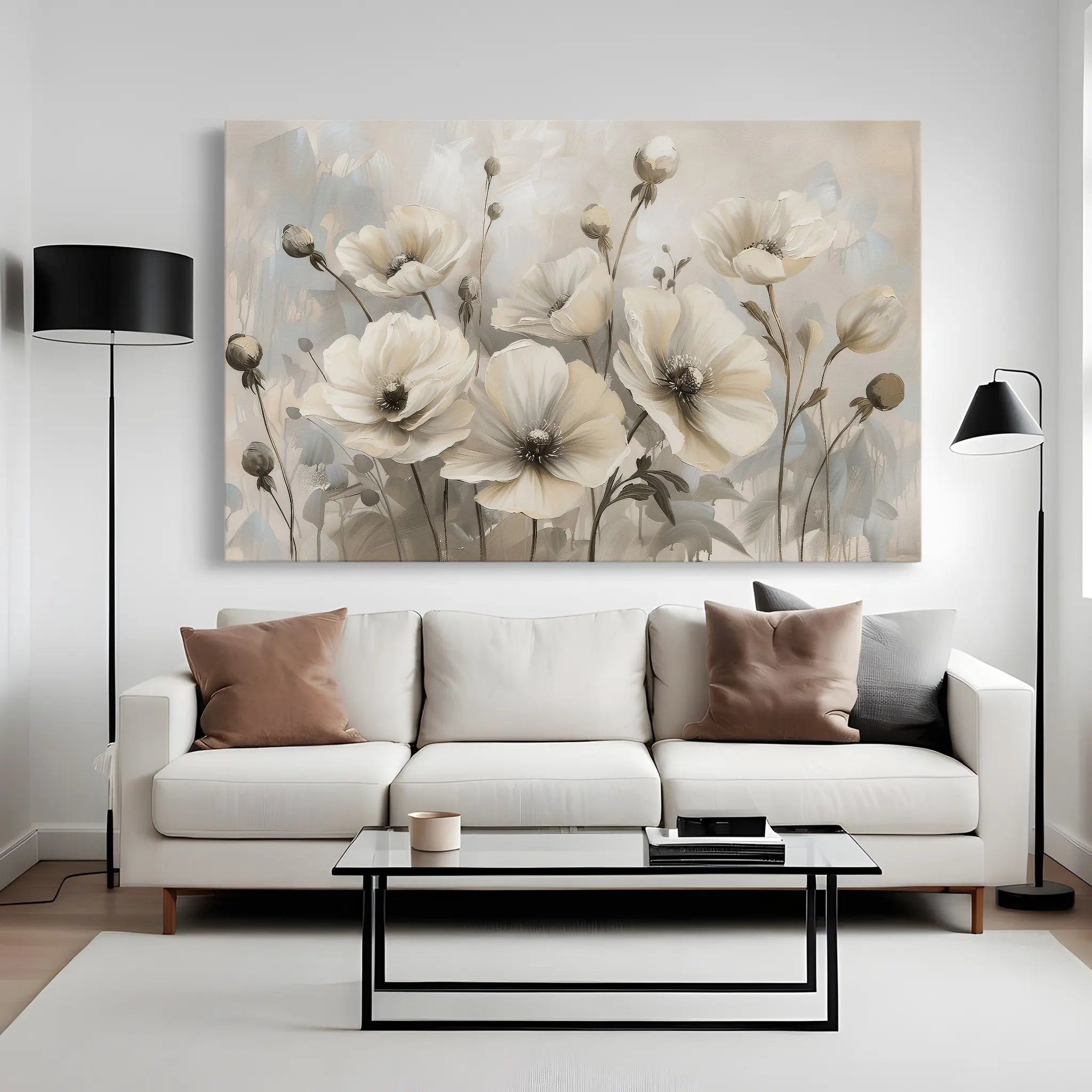 Floral Canvas Wall Art WAD058-F 90 x 60 cm / Stretched on hidden frame