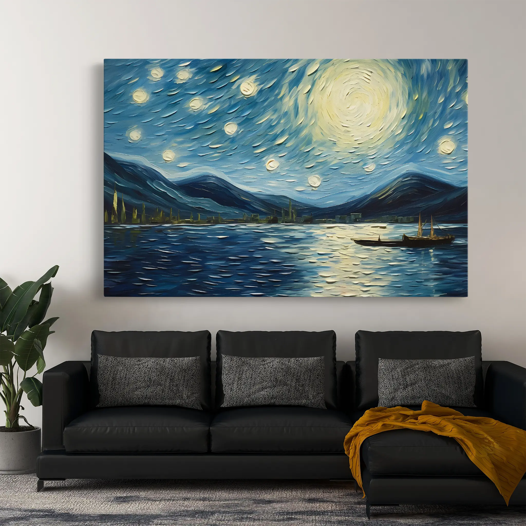 Landscape Canvas Wall Art WAD058-L 90 x 60 cm / Stretched on hidden frame