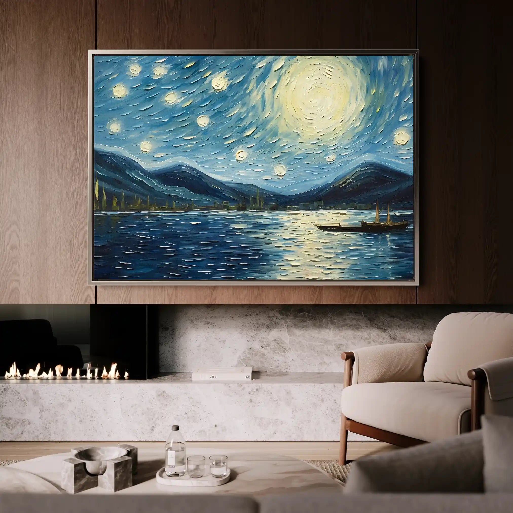 Landscape 058 Canvas Art 90 x 60 cm / Stretched on hidden frame