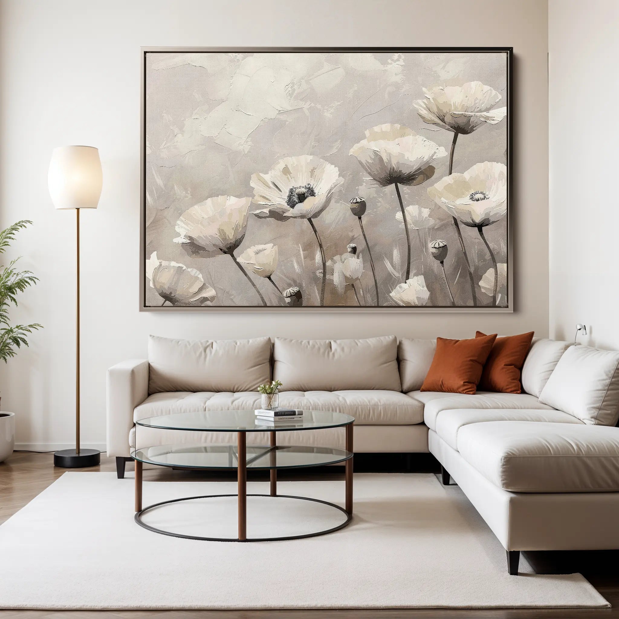 Floral Canvas Wall Art WAD059-F 90 x 60 cm / Stretched on hidden frame