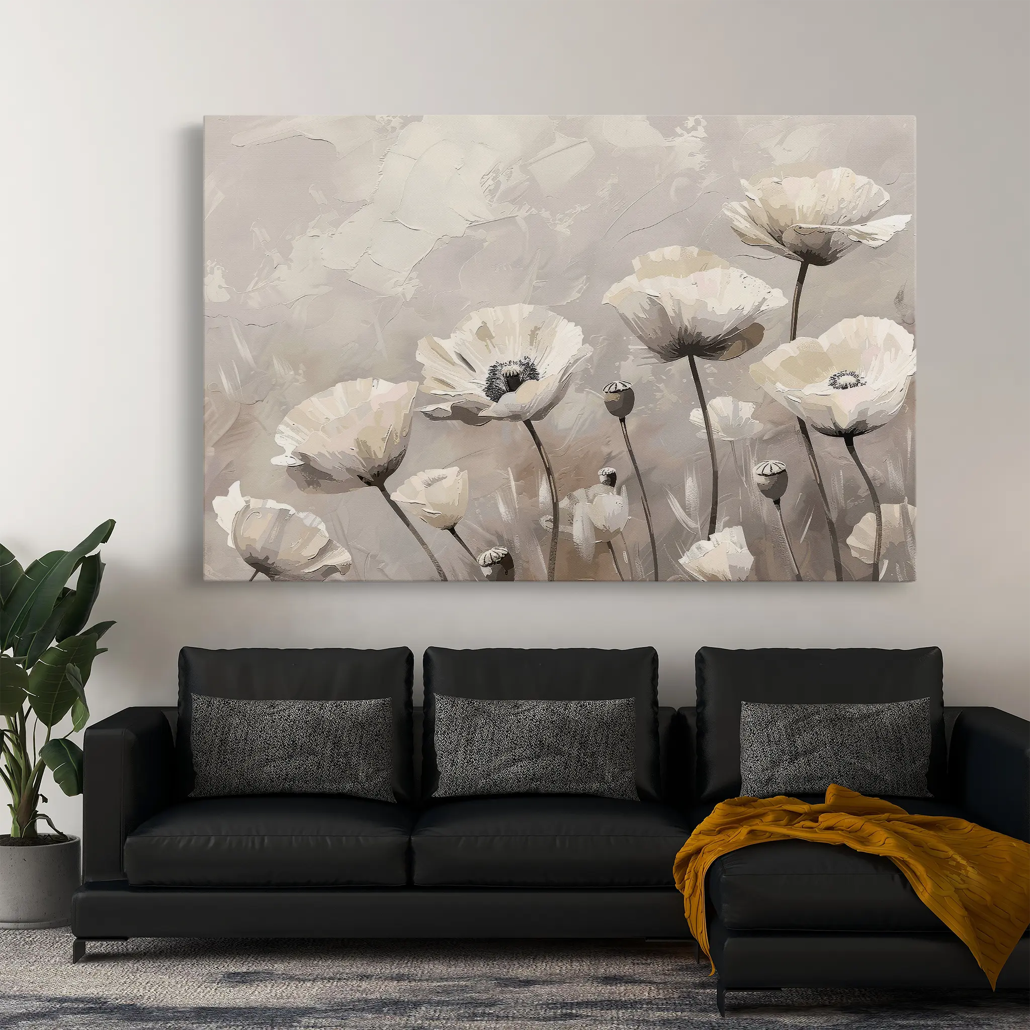 Floral Canvas Wall Art WAD059-F 90 x 60 cm / Stretched on hidden frame