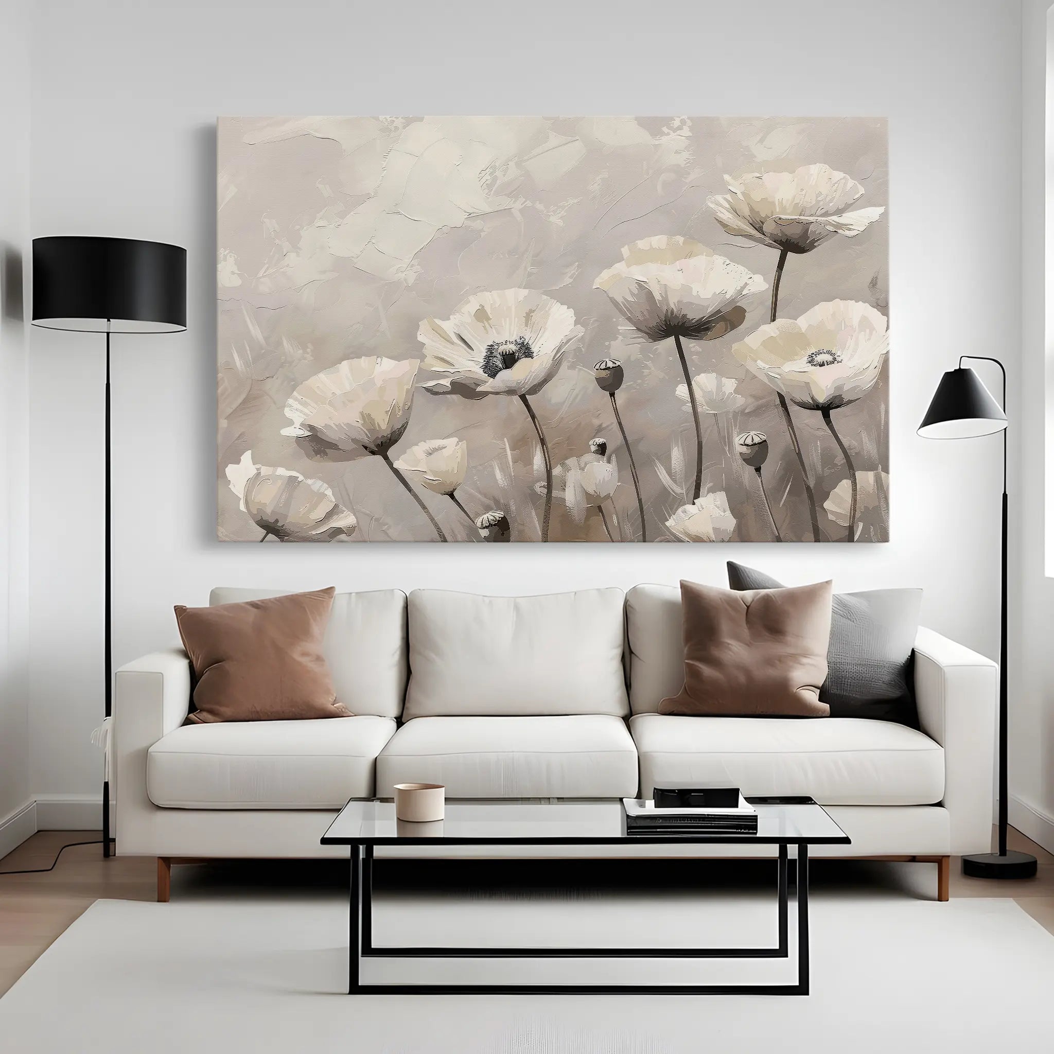 Floral Canvas Wall Art WAD059-F 90 x 60 cm / Stretched on hidden frame