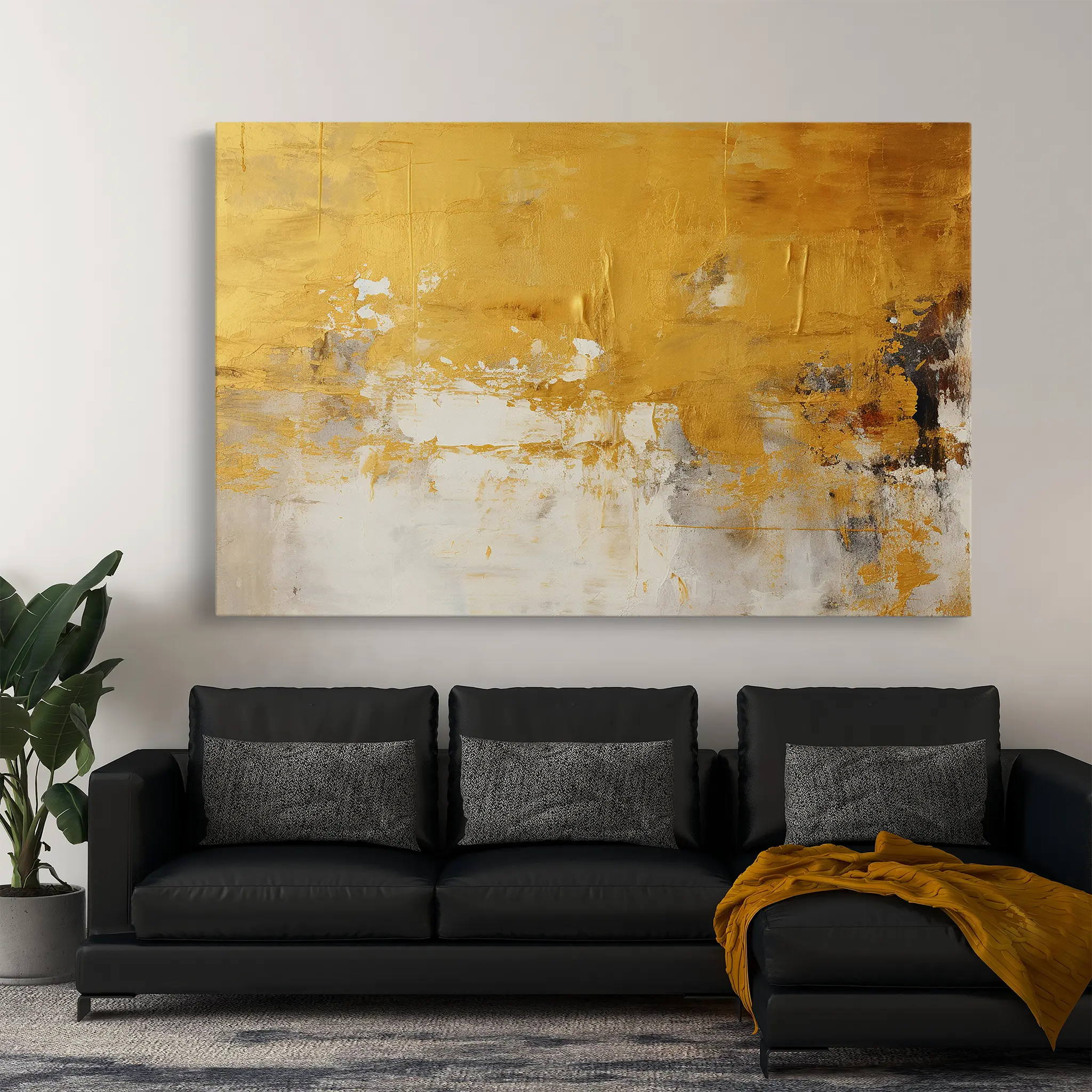 Abstract Canvas Wall Art WAD060-A 90 x 60 cm / Stretched on hidden frame