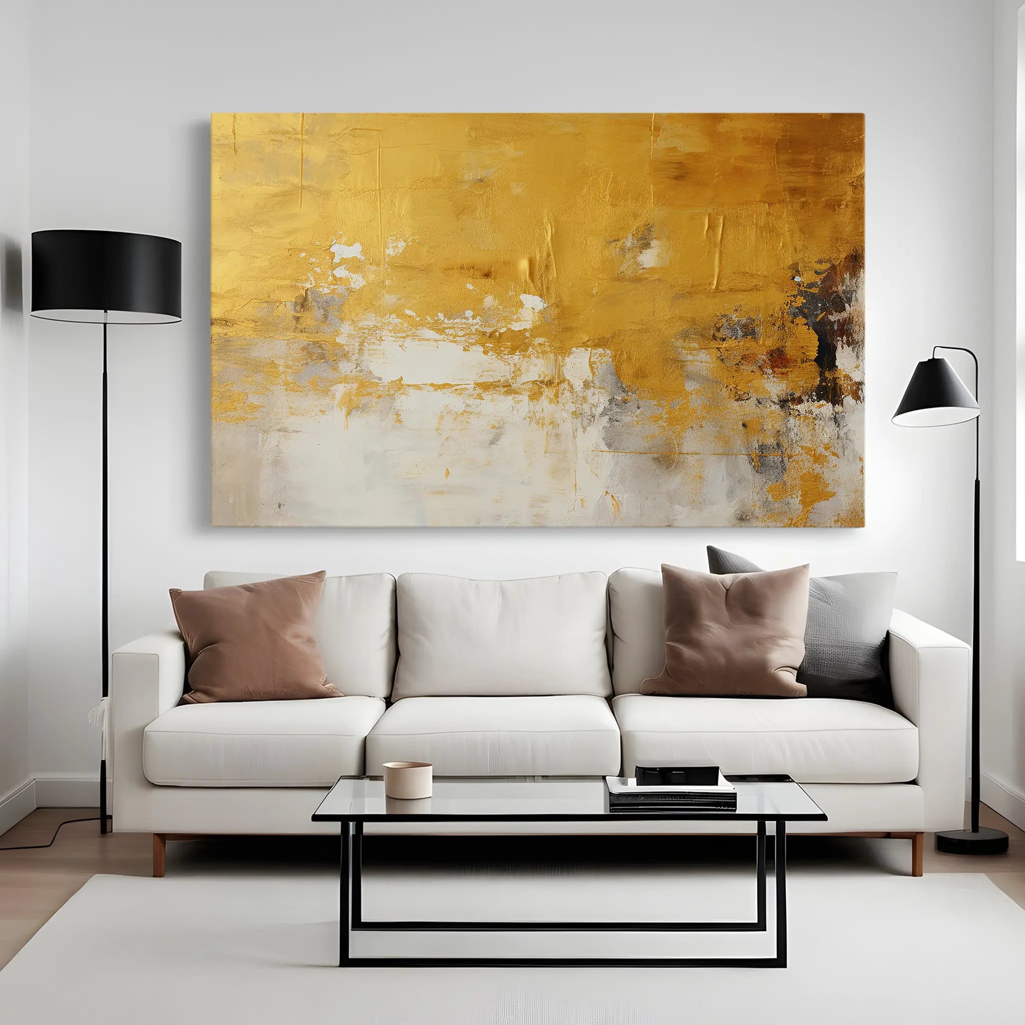 Abstract Canvas Wall Art WAD060-A 90 x 60 cm / Stretched on hidden frame