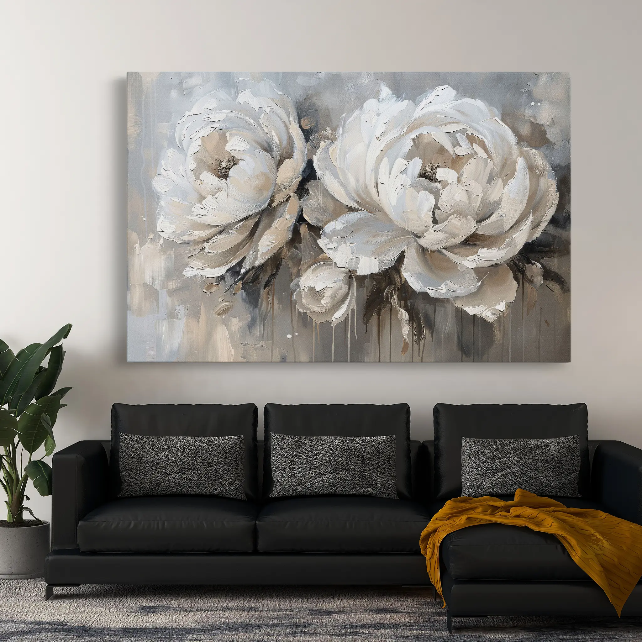 Floral Canvas Wall Art WAD060-F 90 x 60 cm / Stretched on hidden frame