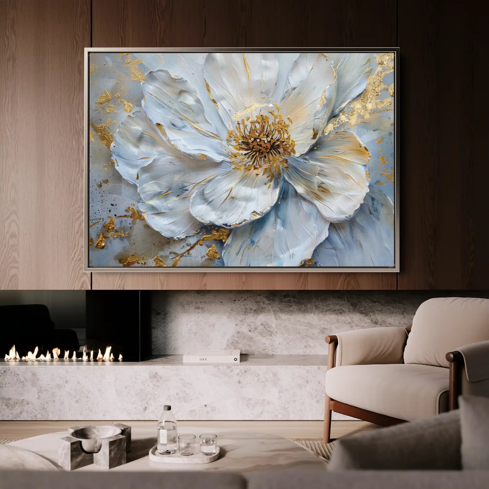 Floral Canvas Wall Art WAD061-F 90 x 60 cm / Stretched on hidden frame