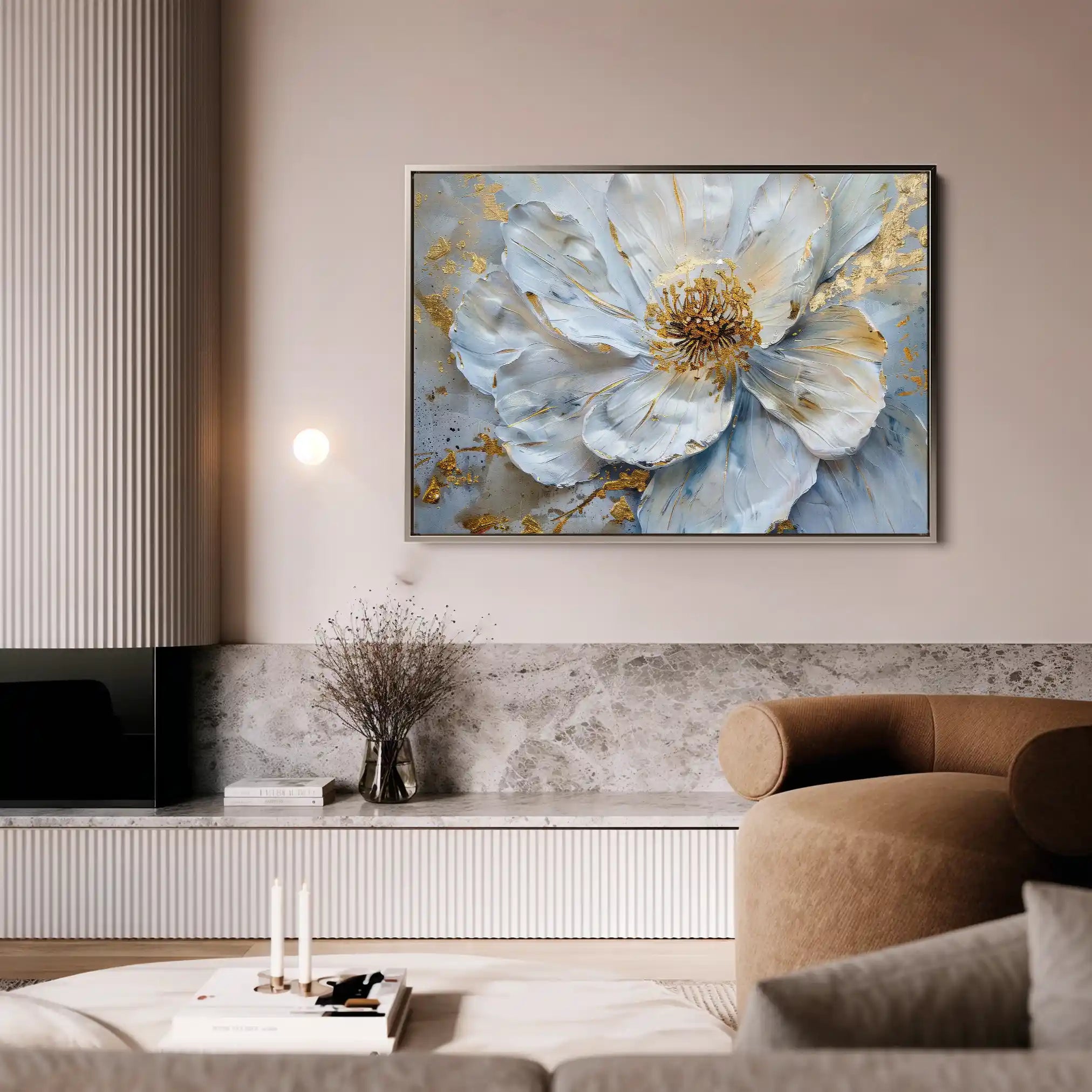 Floral Canvas Wall Art WAD061-F 90 x 60 cm / Stretched on hidden frame