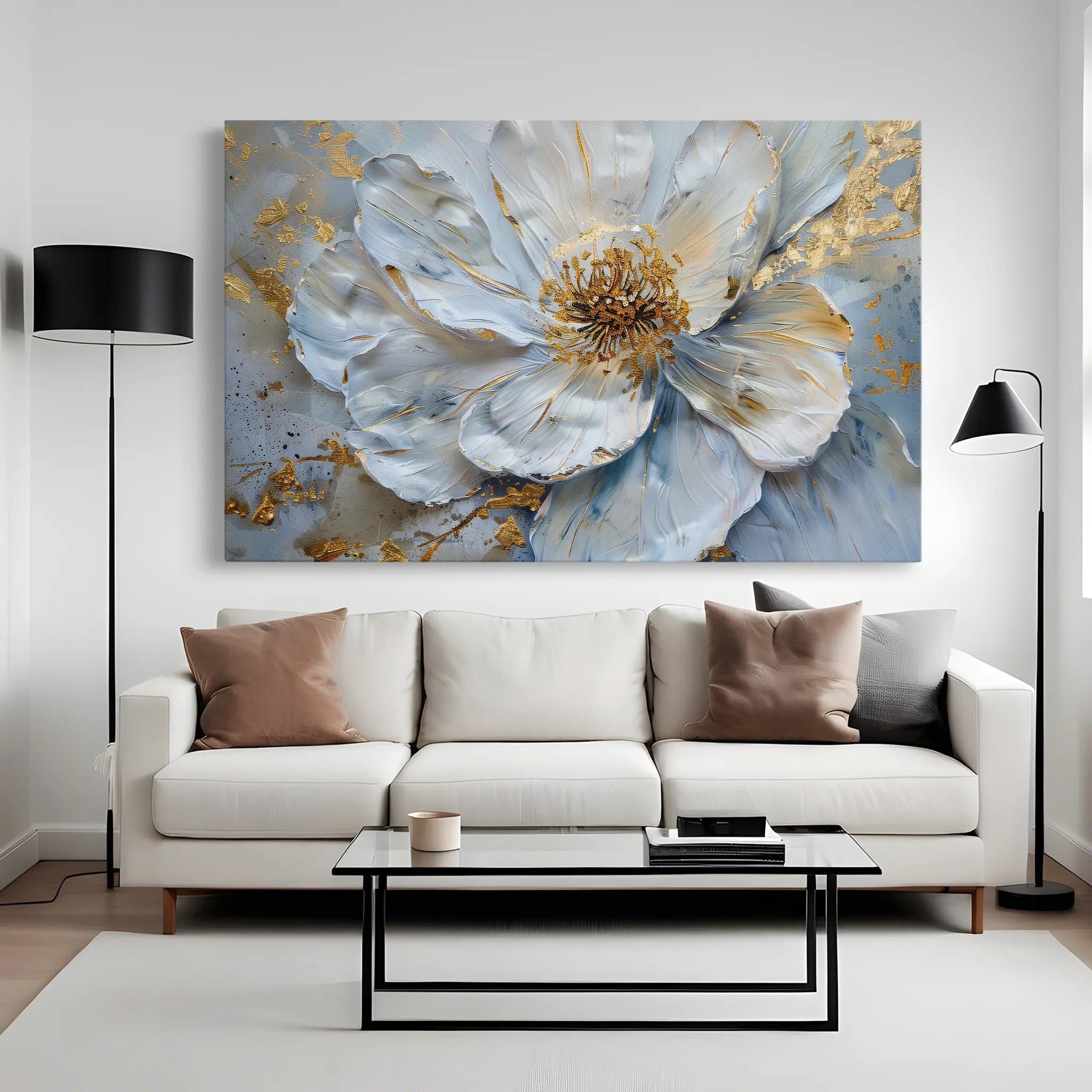 Floral Canvas Wall Art WAD061-F 90 x 60 cm / Stretched on hidden frame