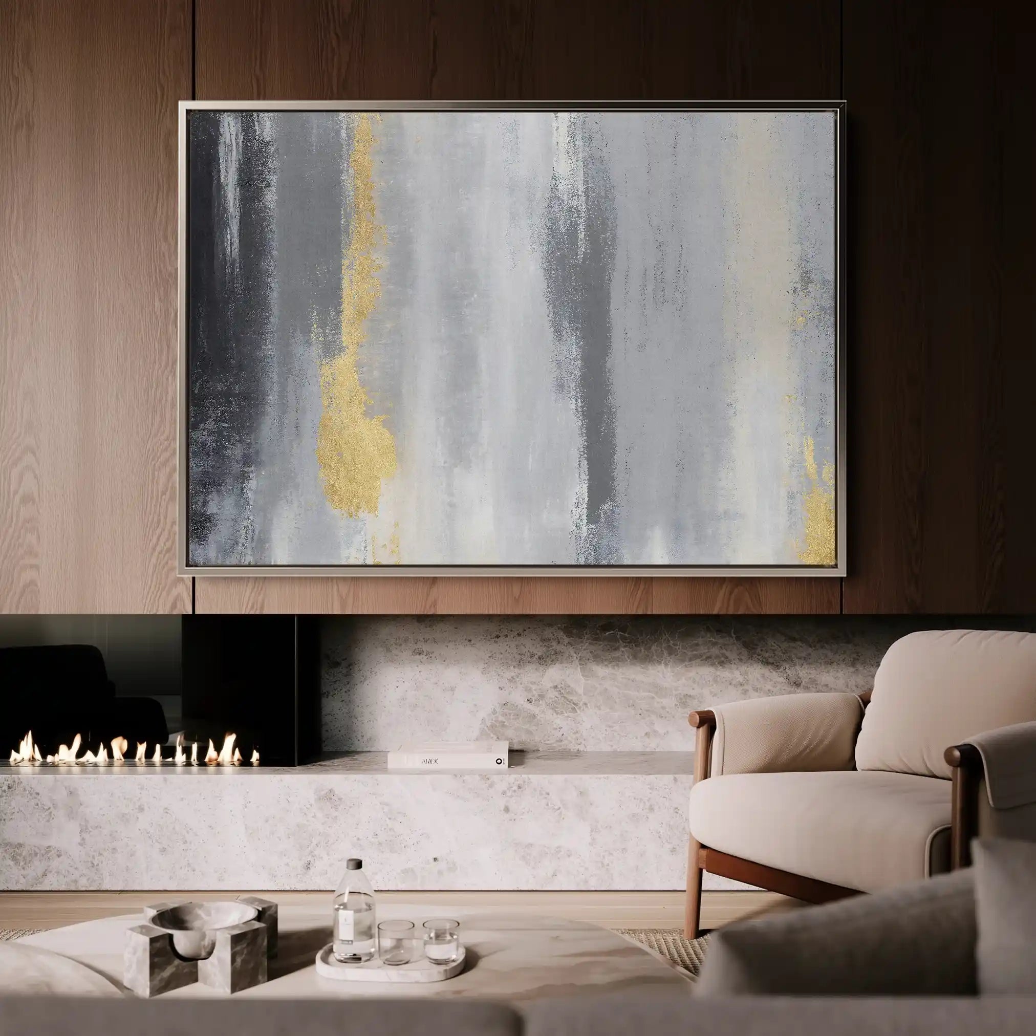 Abstract Canvas Wall Art WAD062-A 90 x 60 cm / Stretched on hidden frame