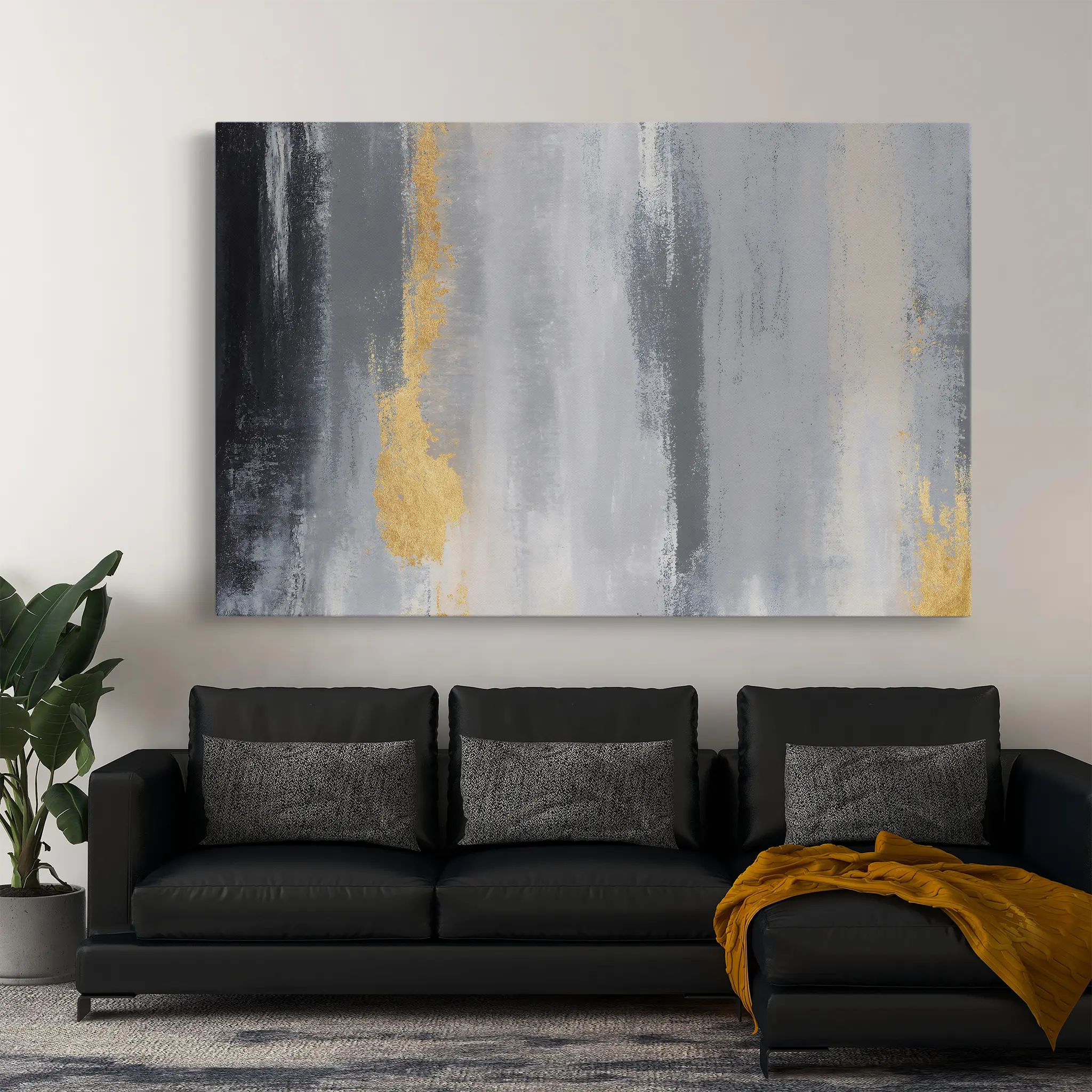 Abstract Canvas Wall Art WAD062-A 90 x 60 cm / Stretched on hidden frame