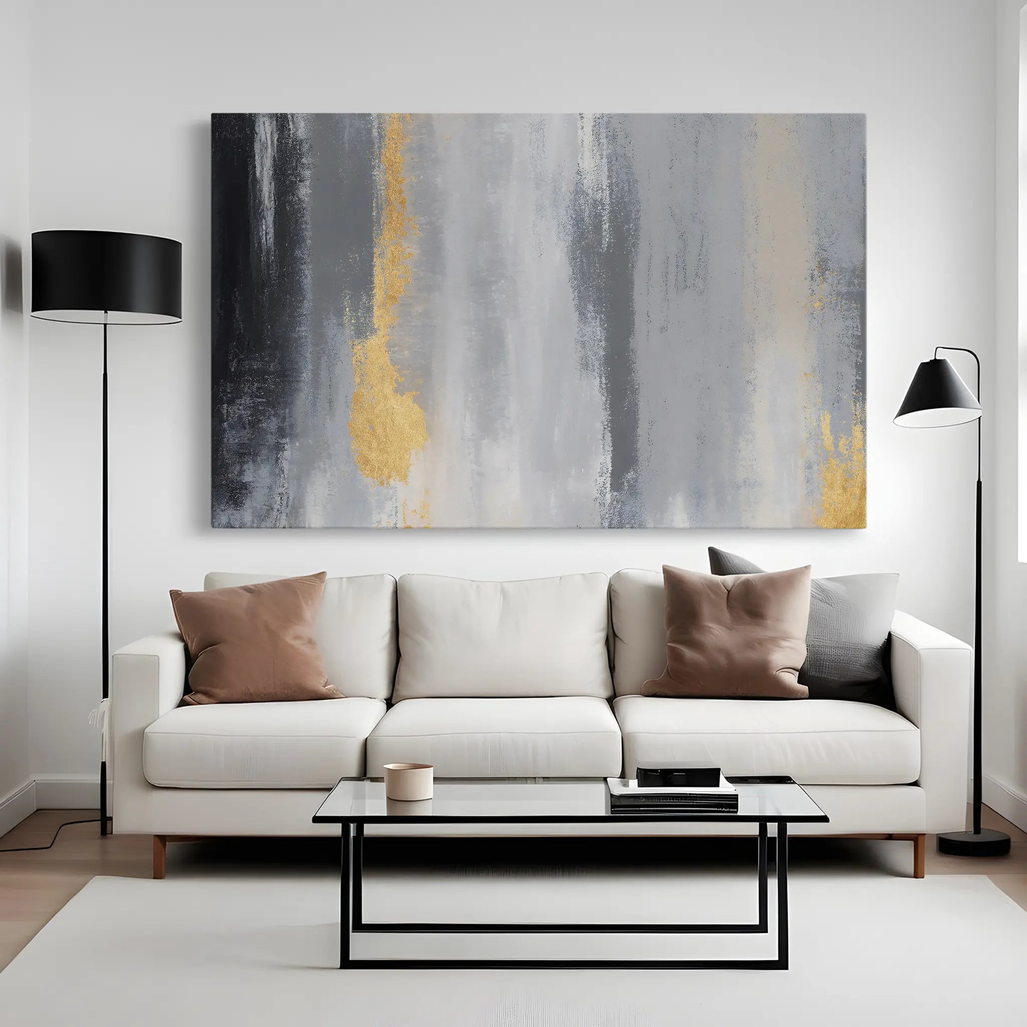 Abstract Canvas Wall Art WAD062-A 90 x 60 cm / Stretched on hidden frame