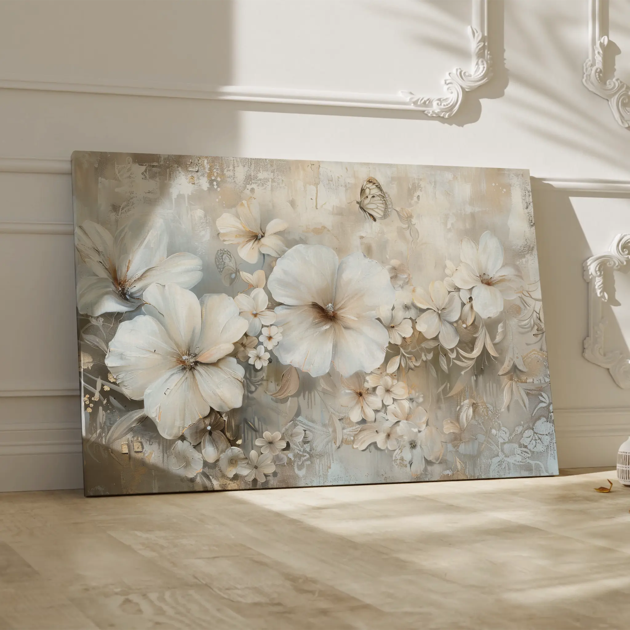 Floral Canvas Wall Art WAD062-F 90 x 60 cm / Stretched on hidden frame