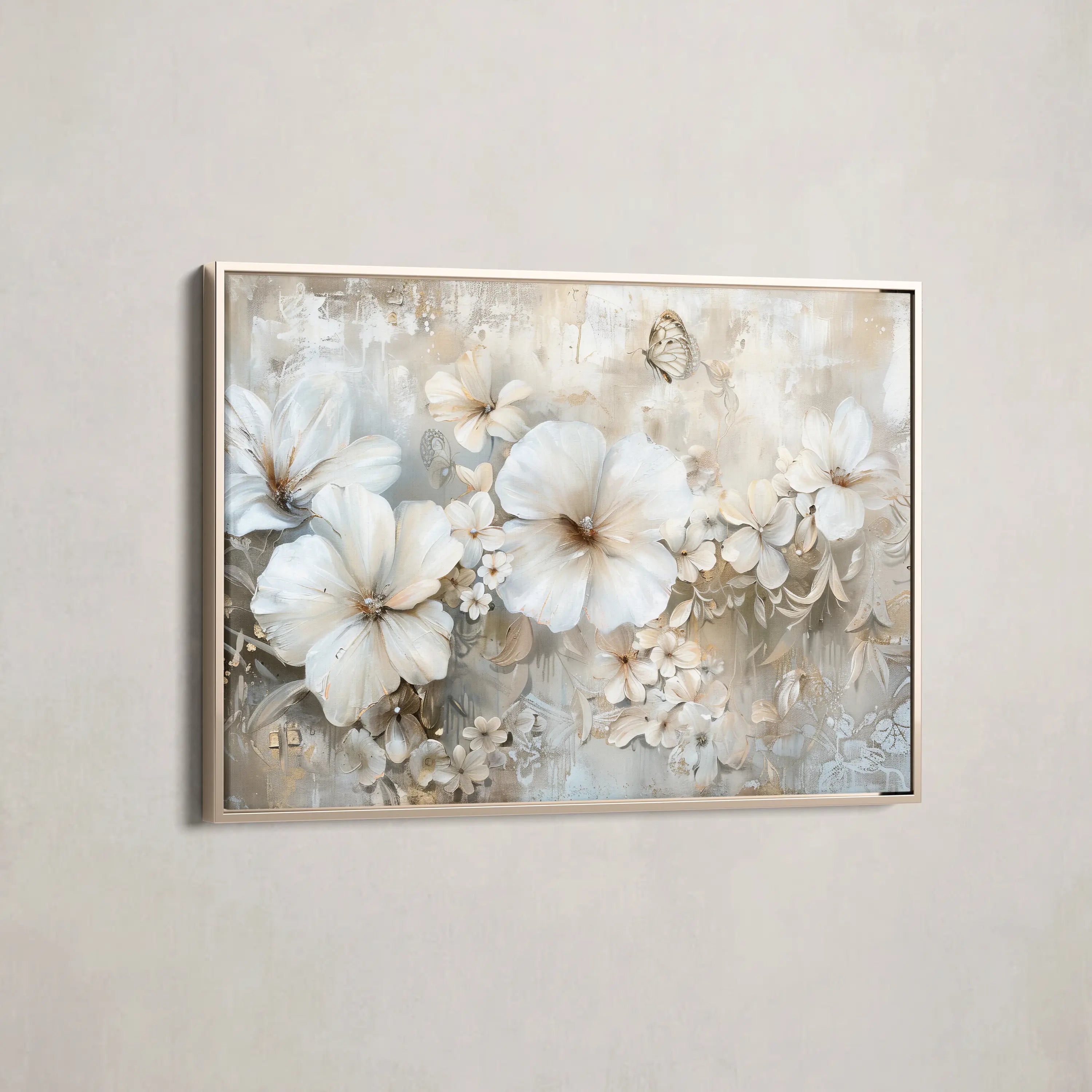 Floral Canvas Wall Art WAD062-F 90 x 60 cm / Stretched on hidden frame