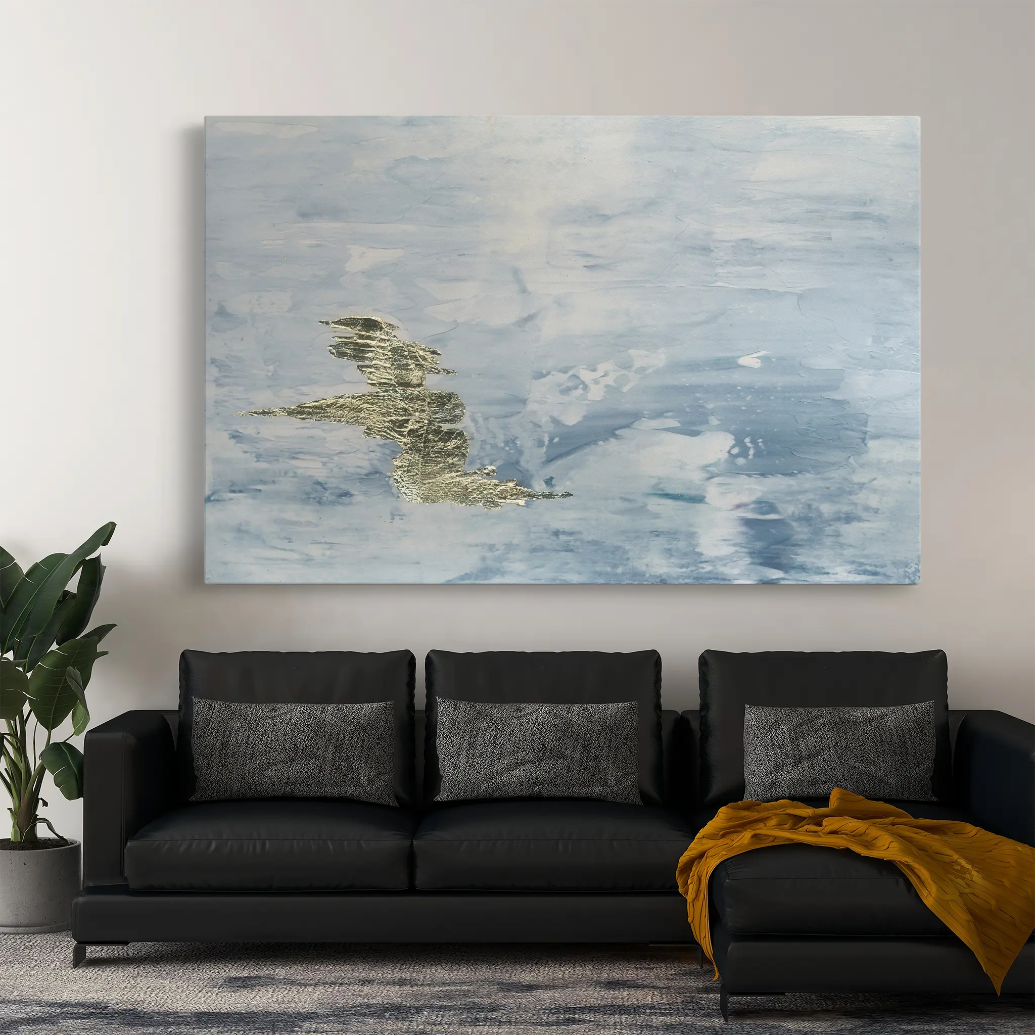 Abstract Canvas Wall Art WAD063-A 90 x 60 cm / Stretched on hidden frame