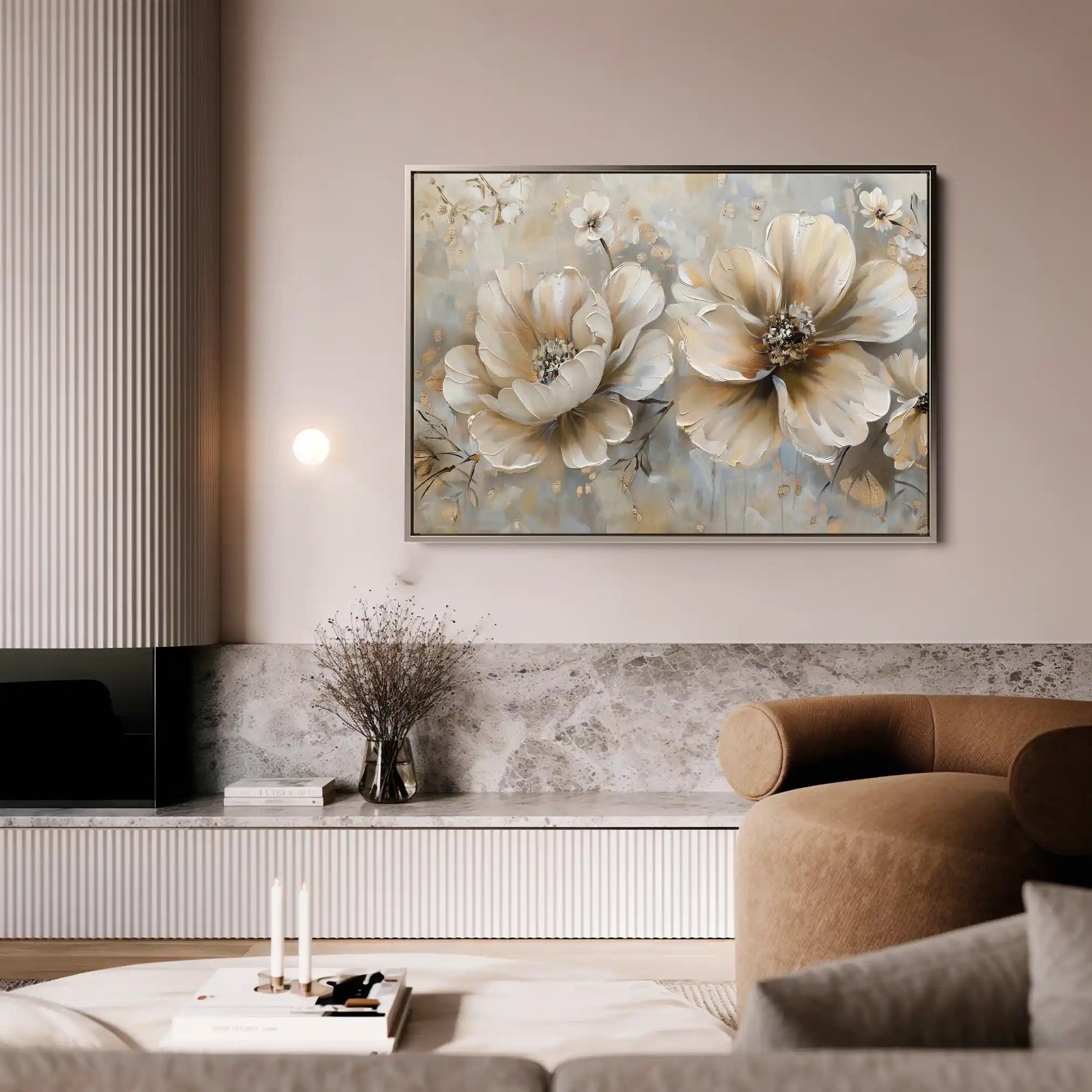 Floral Canvas Wall Art WAD063-F 90 x 60 cm / Stretched on hidden frame
