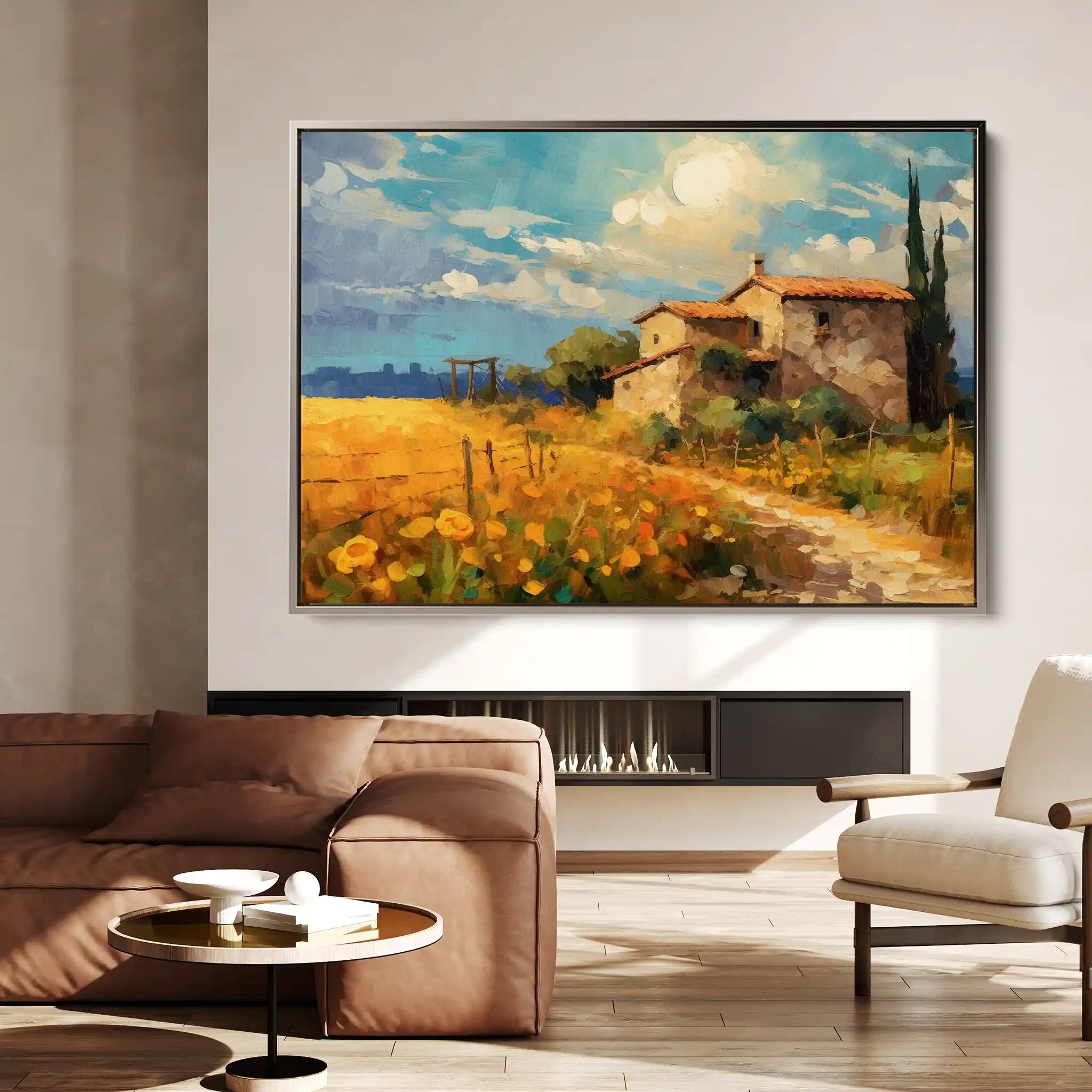 Landscape 063 Canvas Art 90 x 60 cm / Stretched on hidden frame