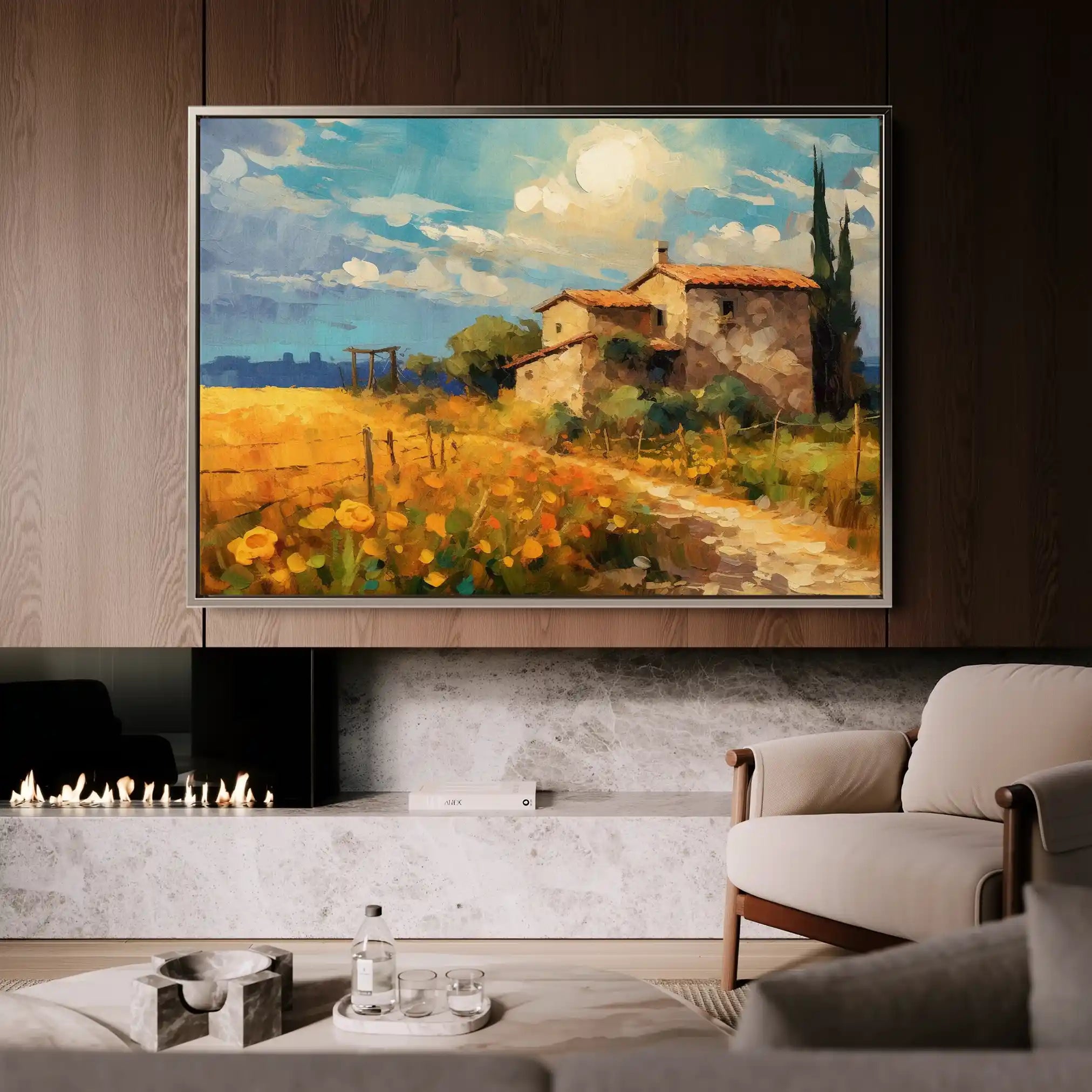 Landscape 063 Canvas Art 90 x 60 cm / Stretched on hidden frame