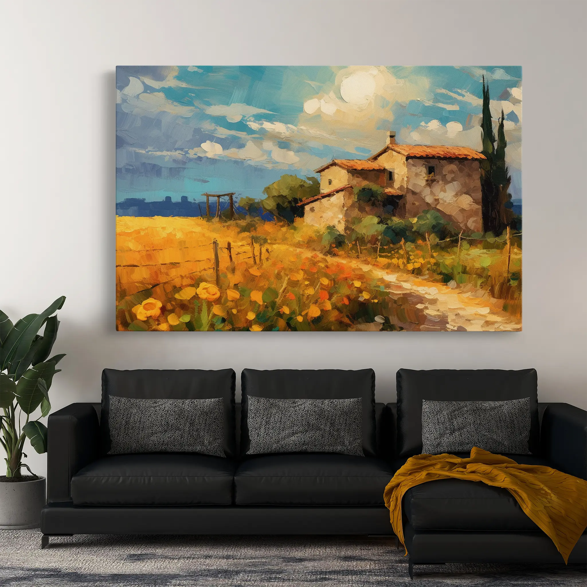 Landscape Canvas Wall Art WAD063-L 90 x 60 cm / Stretched on hidden frame