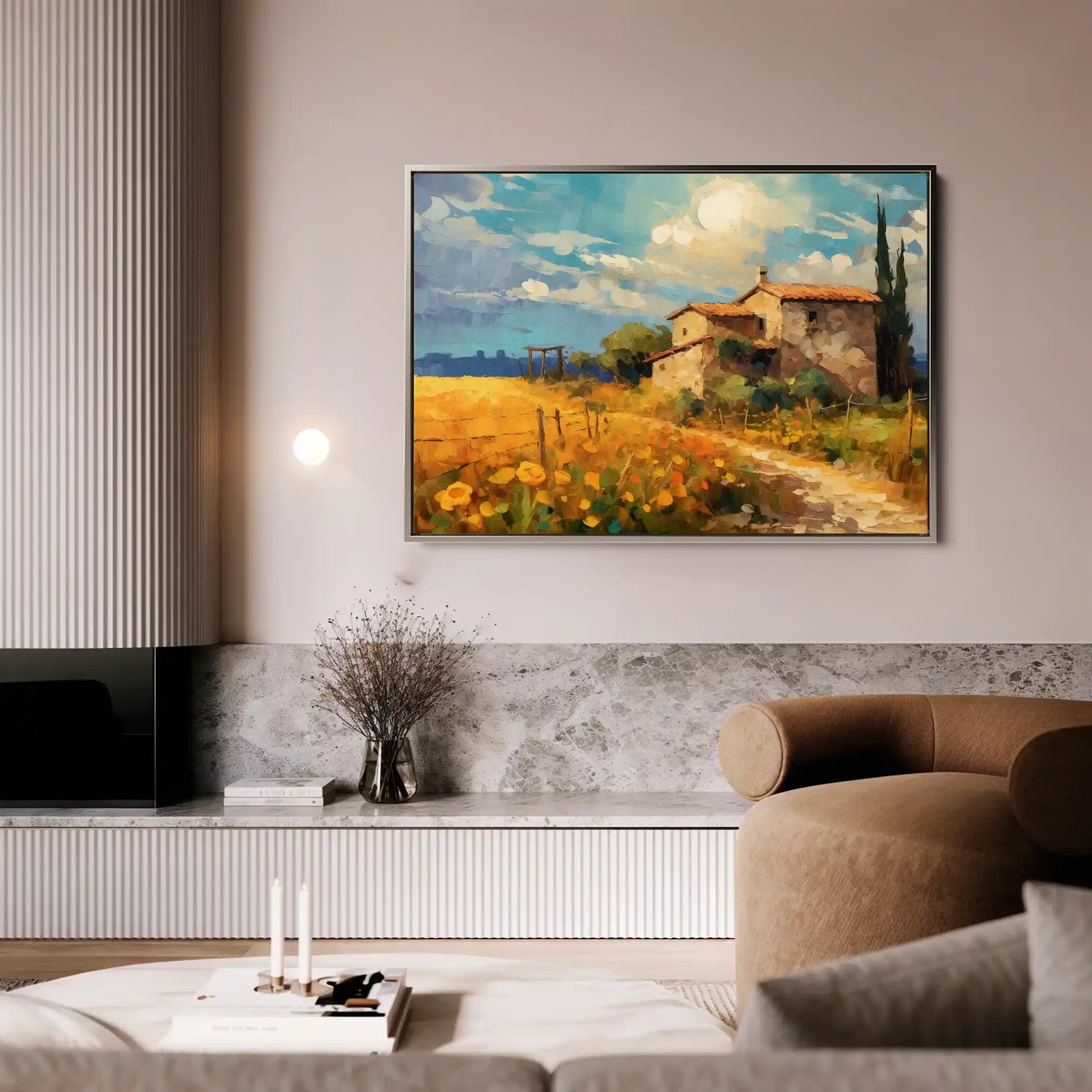 Landscape 063 Canvas Art 90 x 60 cm / Stretched on hidden frame