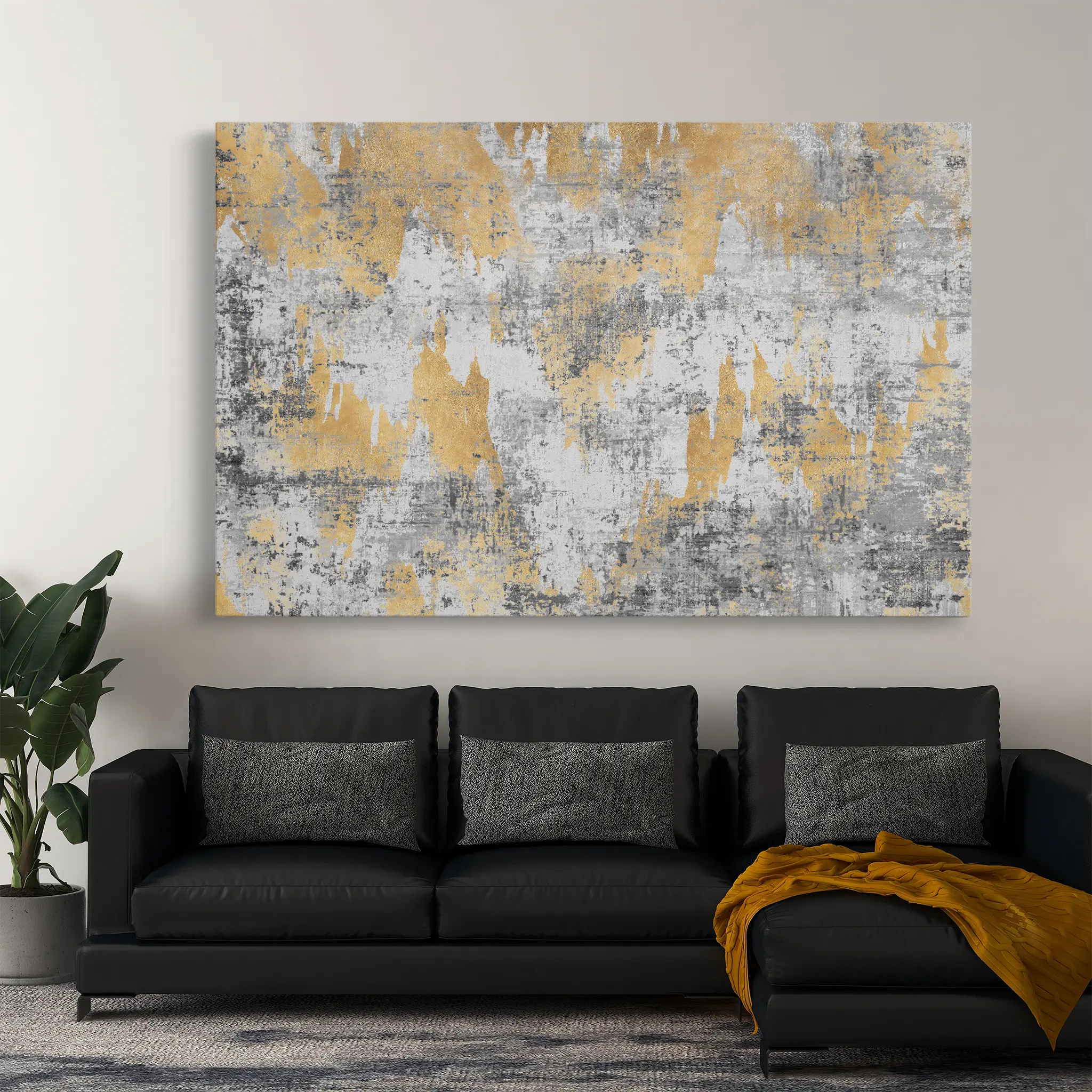 Abstract Canvas Wall Art WAD064-A 90 x 60 cm / Stretched on hidden frame